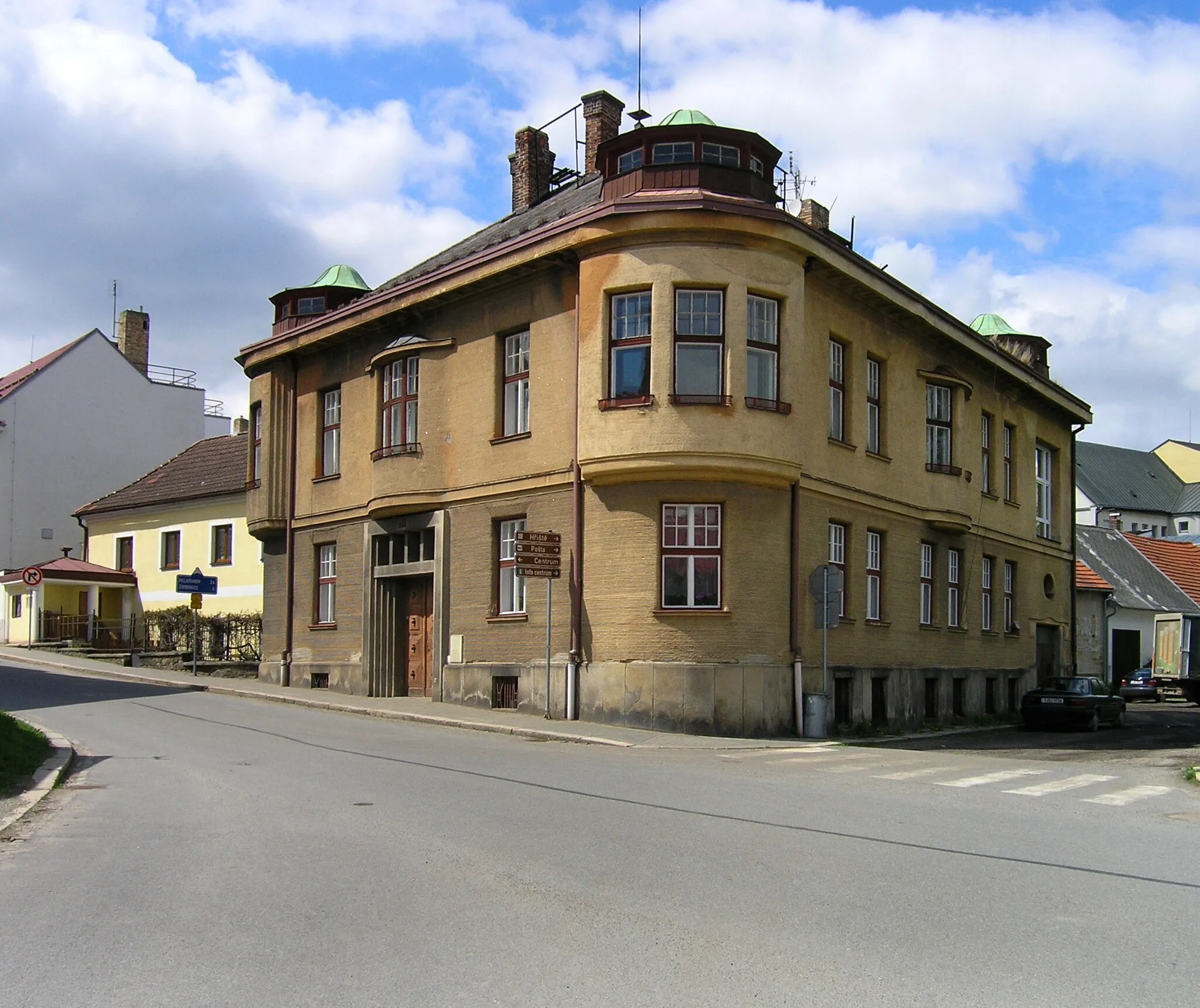 Photo showing: Lázeňská street in Počátky, Czech Republic