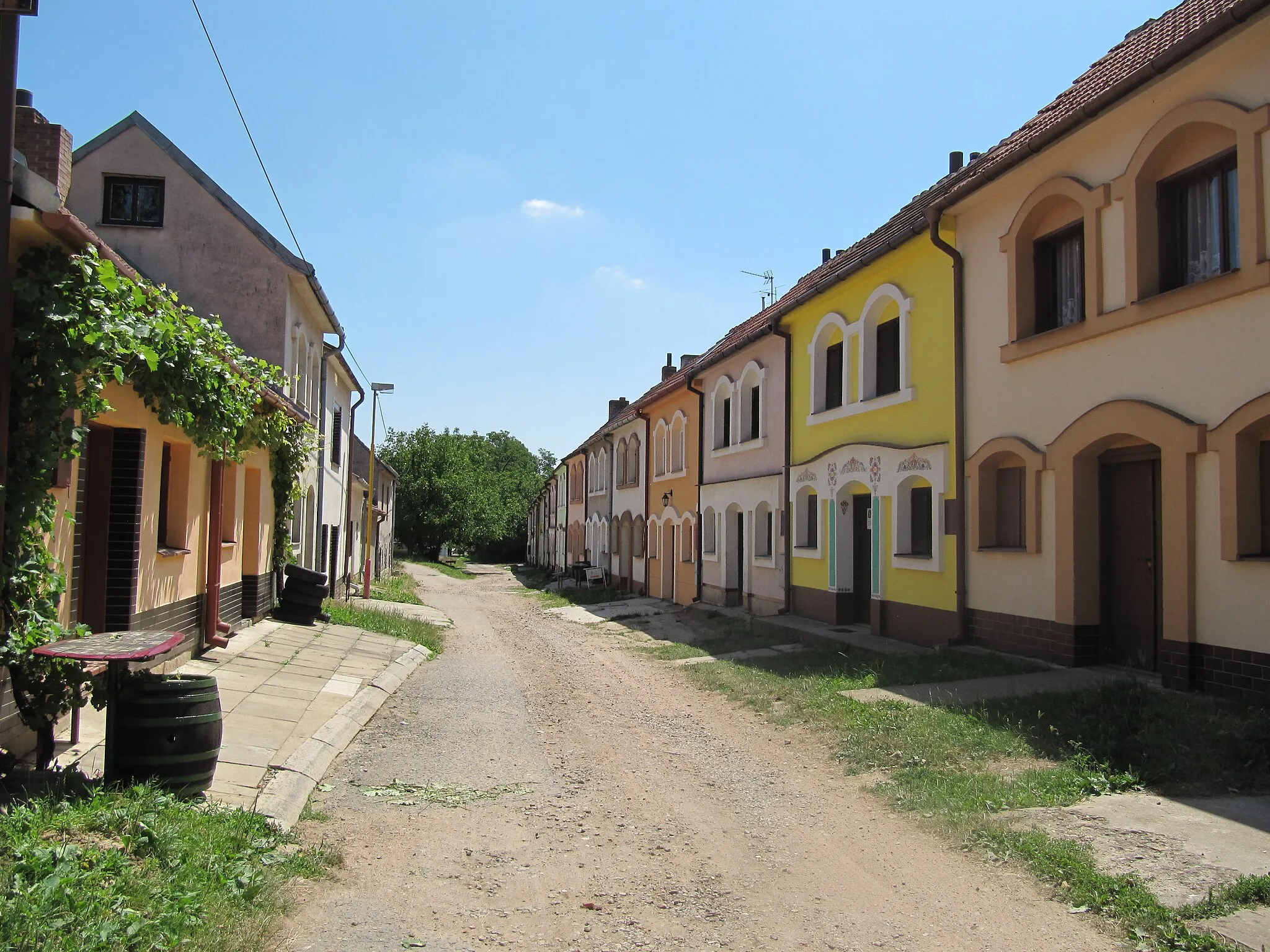 Photo showing: Prušánky in Hodonín District, Czech Republic. Wine cellars in part Nechory.