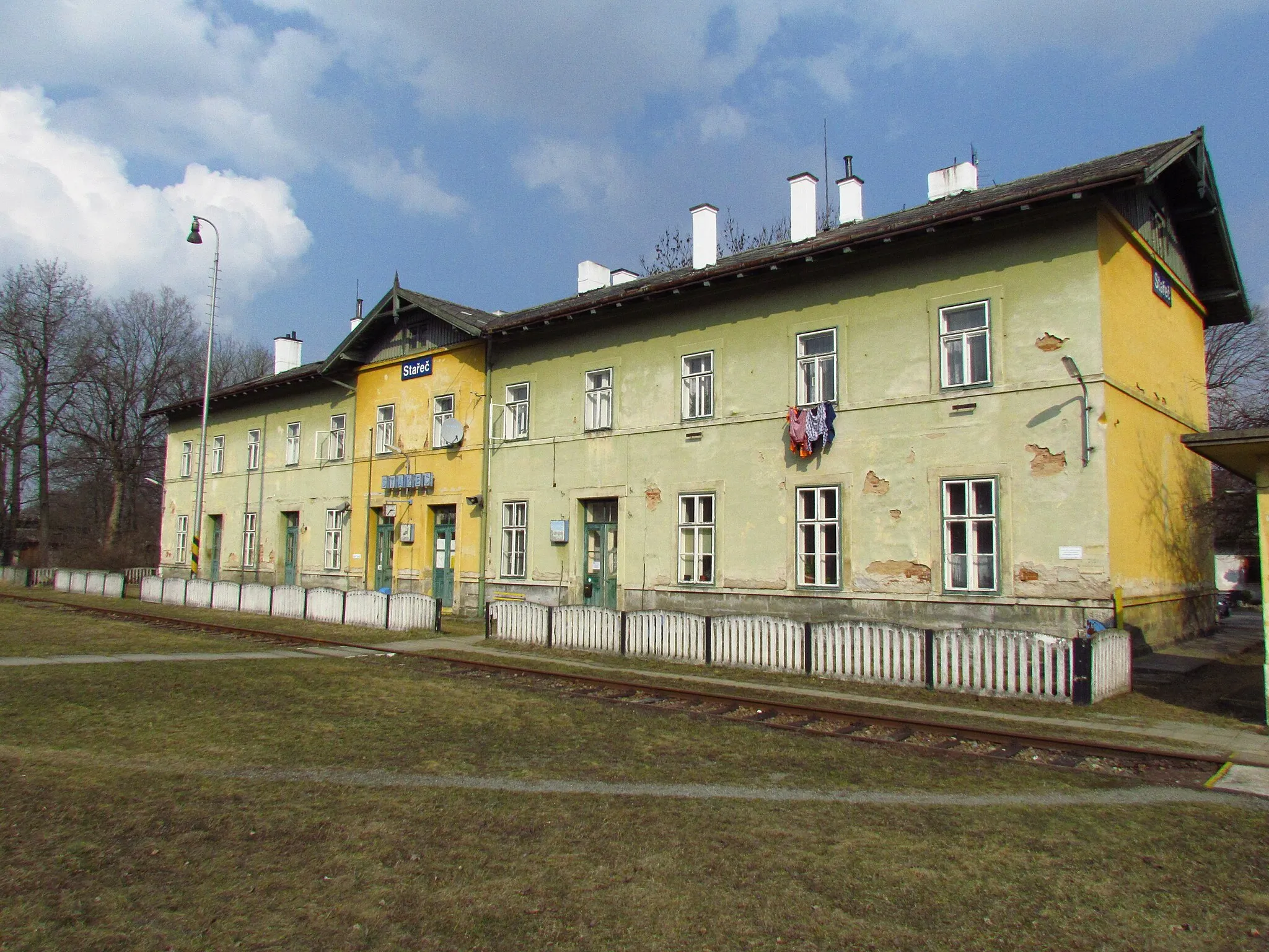 Photo showing: Railstation Stařeč near Stařeč, Třebíč District.