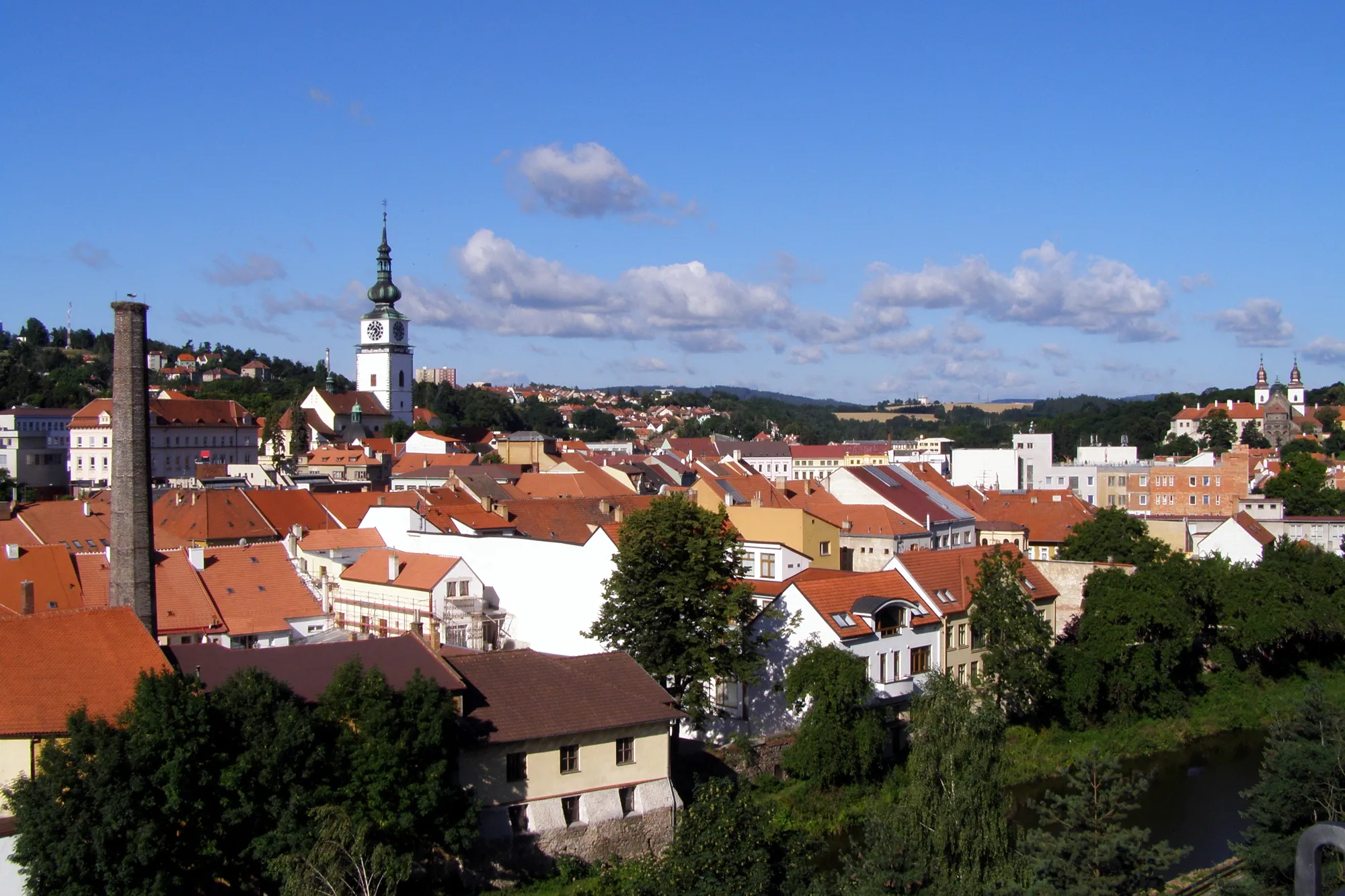 Photo showing: Třebíč-Vnitřní Město. View to the centre