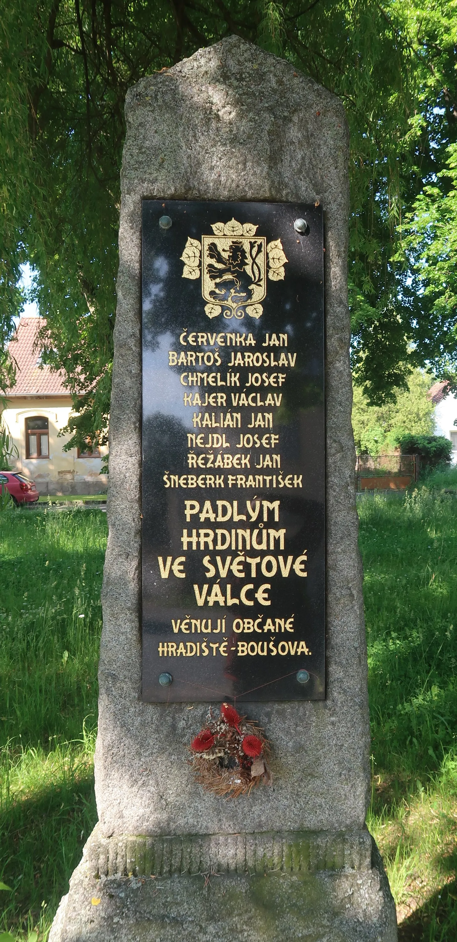 Photo showing: Blovice, památník padlým v první světové válce v místní části Hradiště
