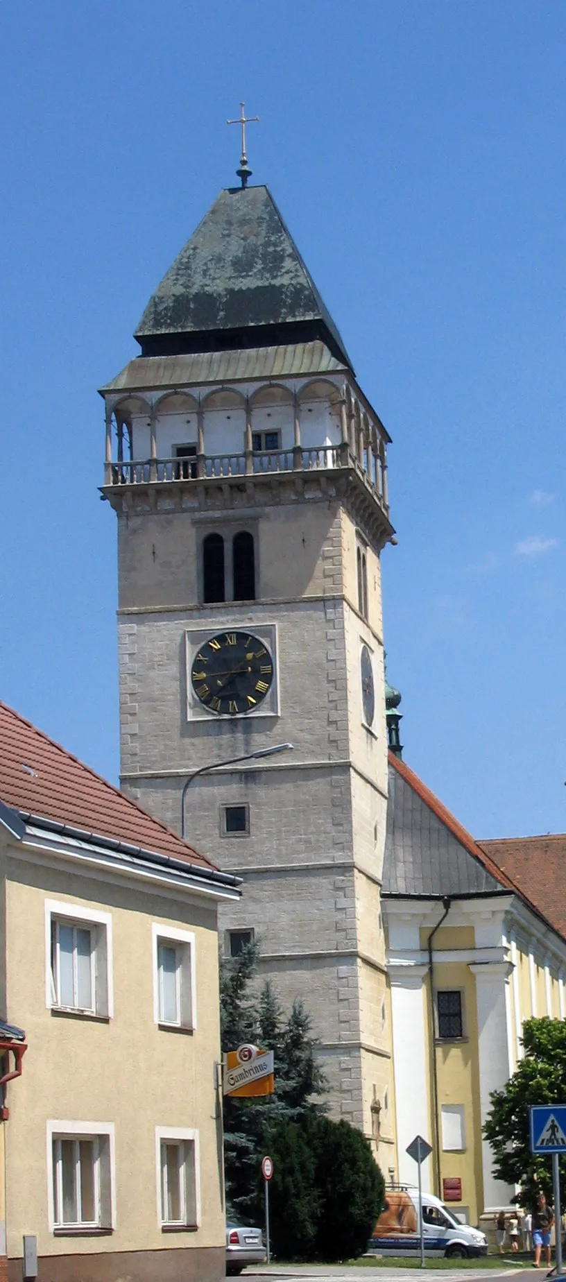 Photo showing: Saint Lorenc church in Dačice(Czech republic).