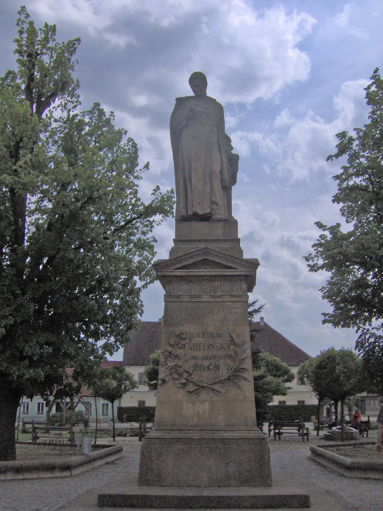 Photo showing: Statue of Boleslav Jablonský, Kardašova Řečice, South Bohemian Region, Czech Republic