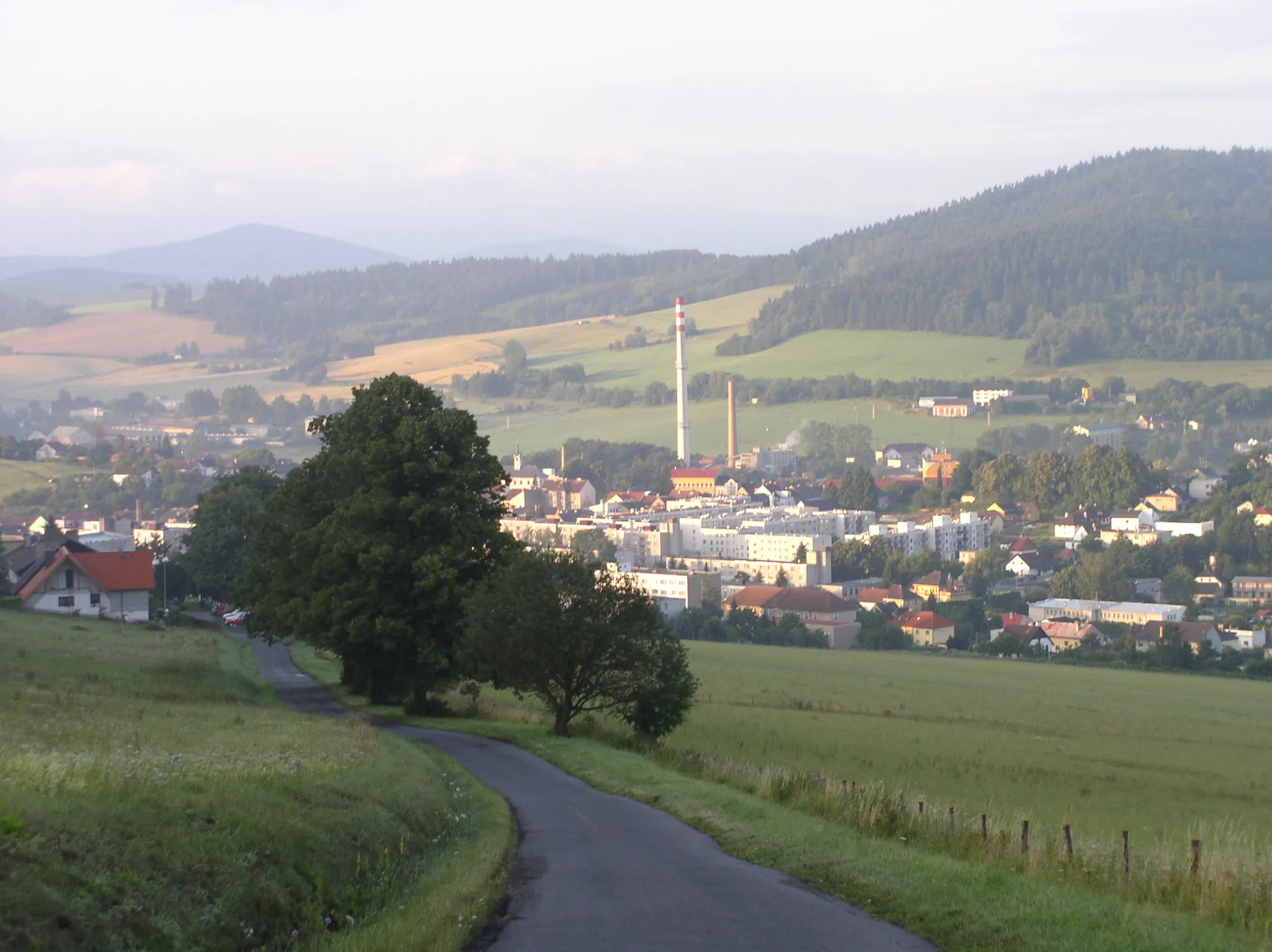 Photo showing: City Kdyne in the Czech Republic. Kdyně - pohled ze severu (od Podzámčí)