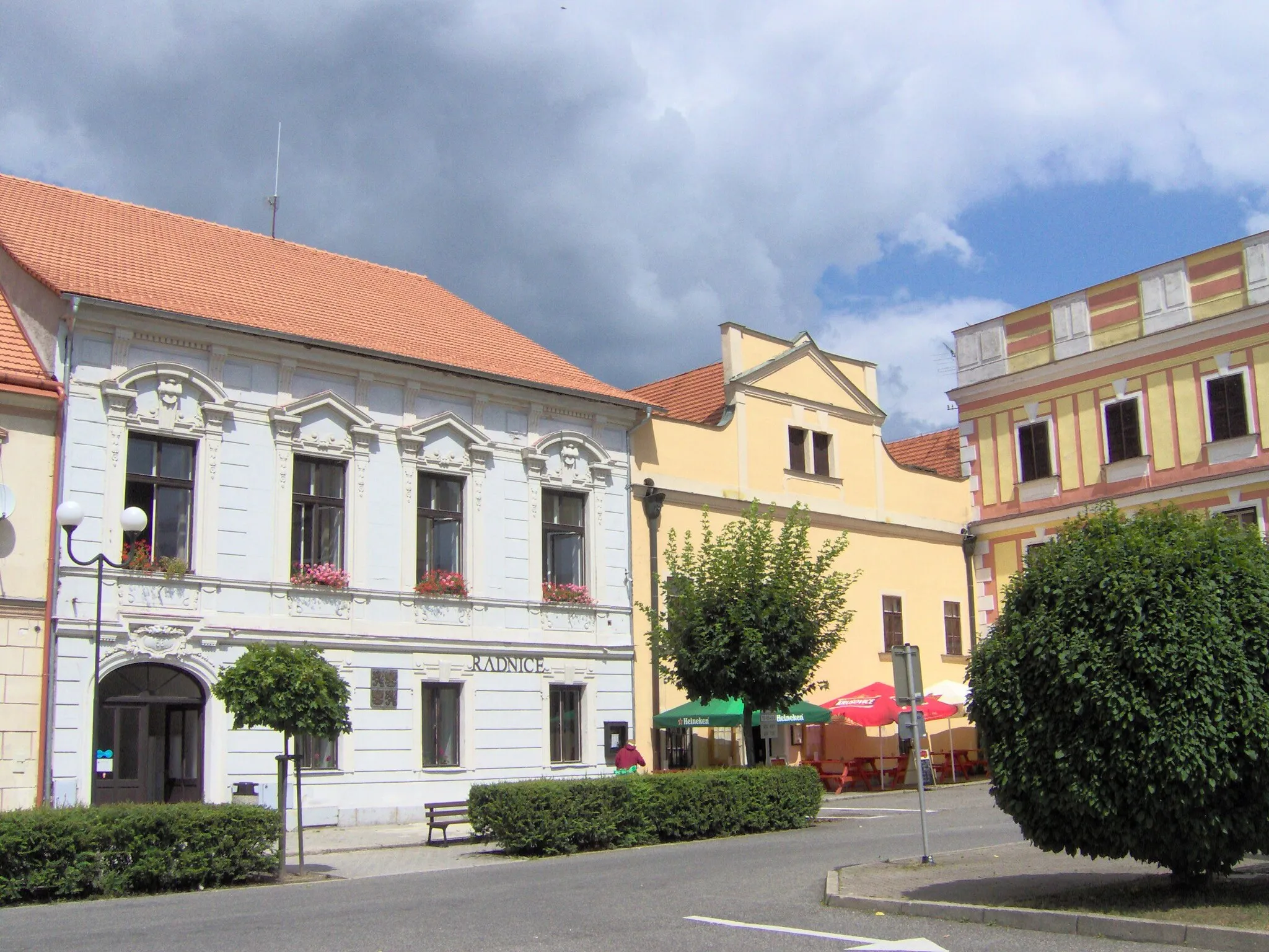 Photo showing: Town hall, Nová Bystřice, Jindřichův Hradec District, Czech Republic