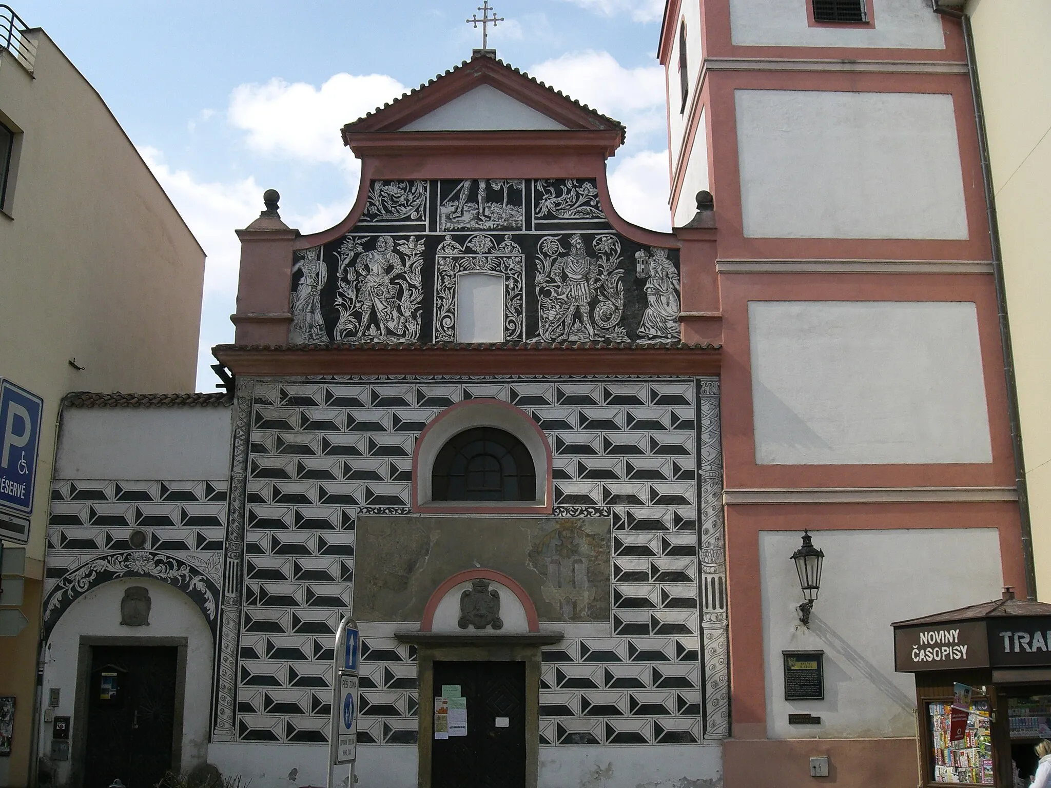 Photo showing: Church of Exaltation of the Holy Cross in Písek