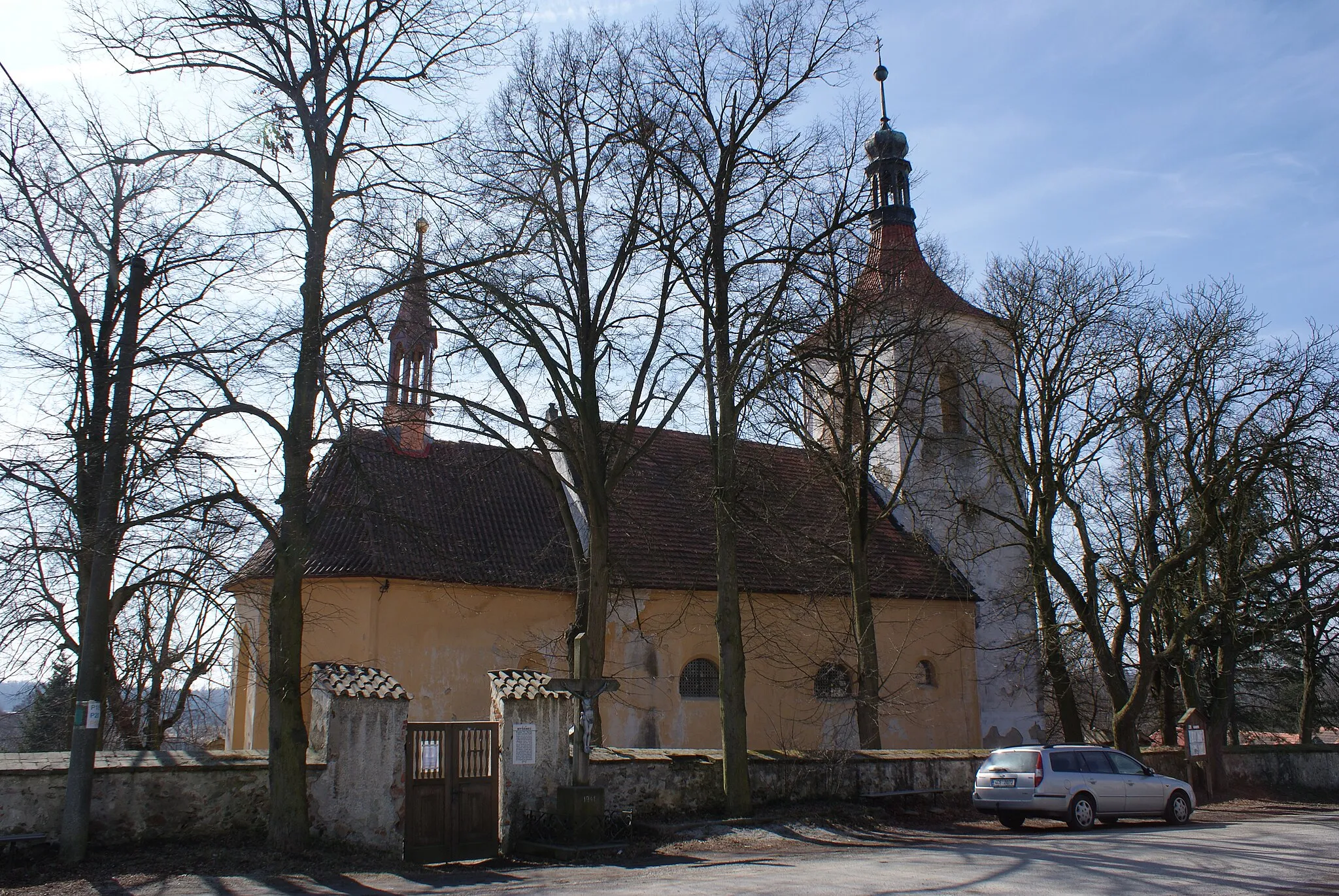 Photo showing: Myšenec a village in Písek district, Czech Republic, St Gall’s church.