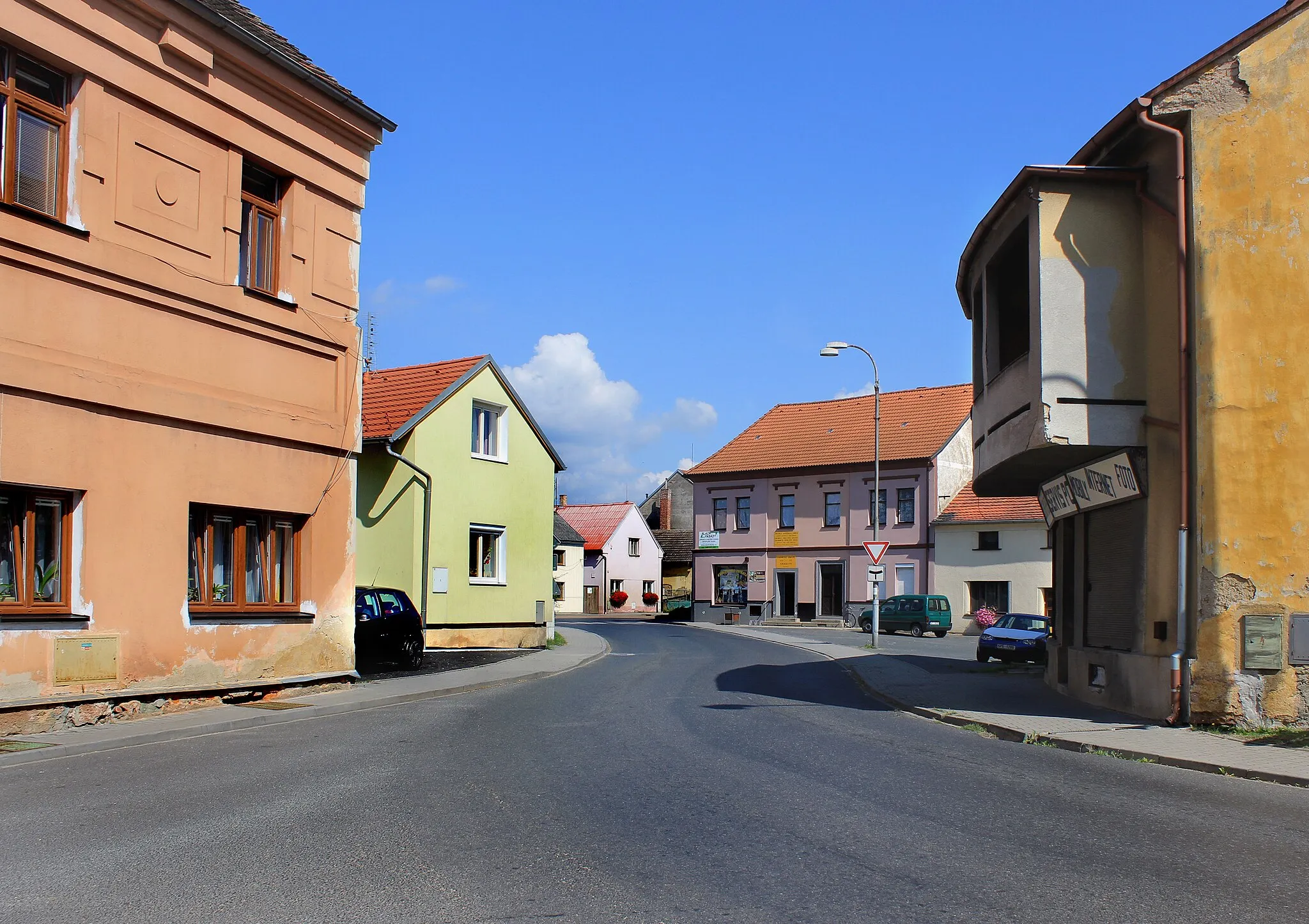 Photo showing: 28. října street in Staňkov, Czech Republic.
