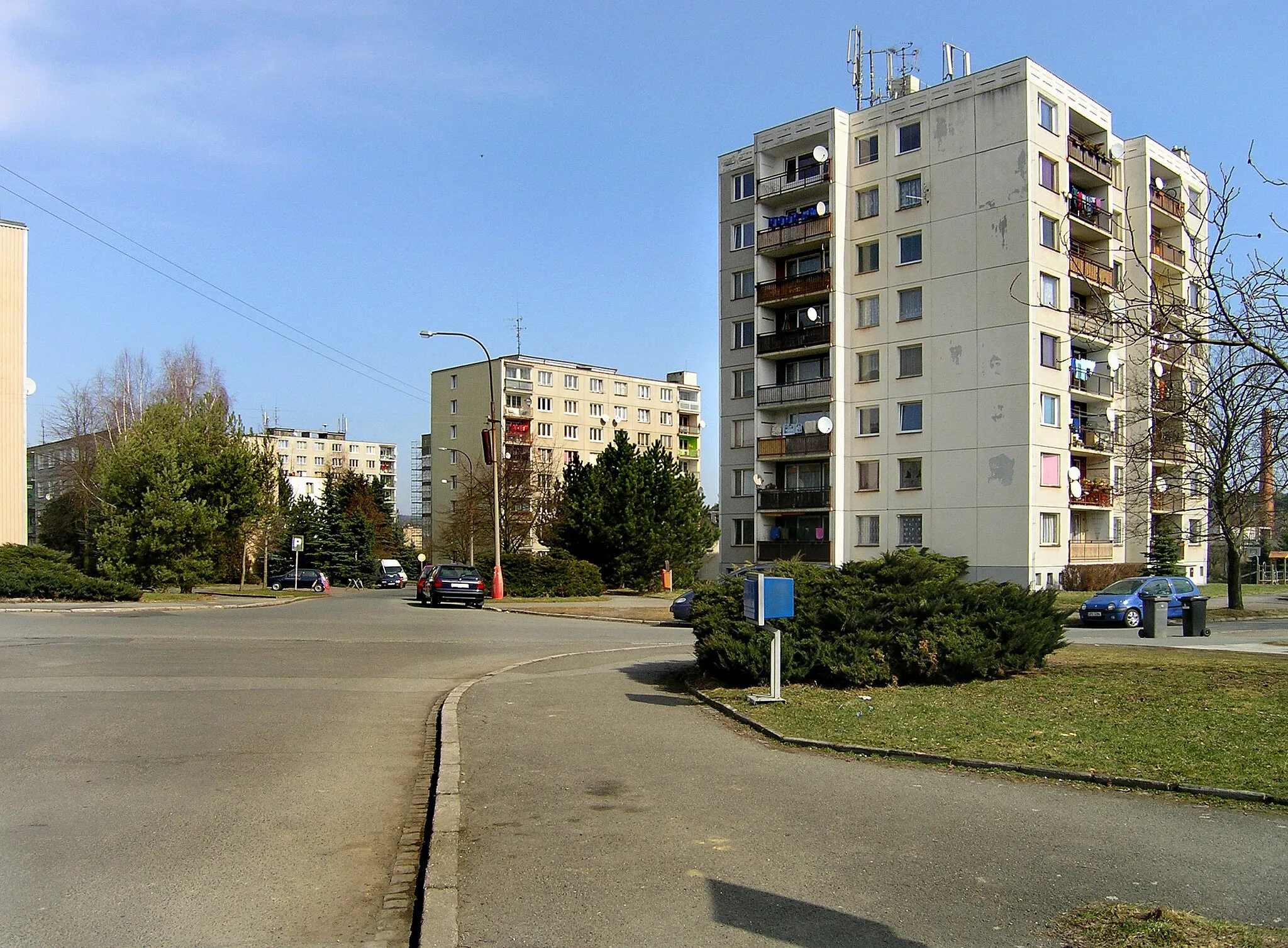 Photo showing: Small housing estate in the south part of Třemošná, Czech Republic