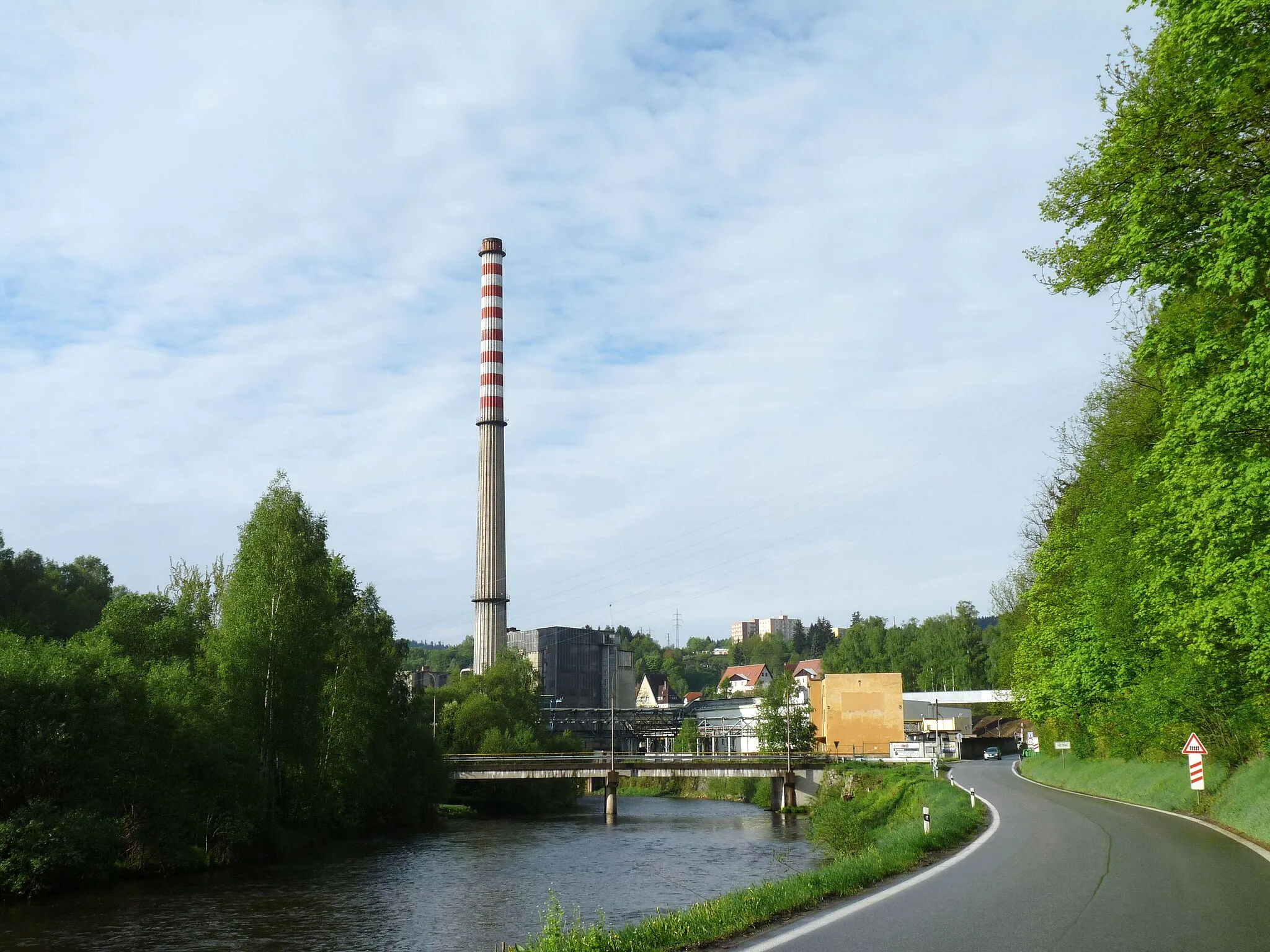 Photo showing: Paper mill in Větřní, Český Krumlov District, South Bohemian Region, Czech Republic.