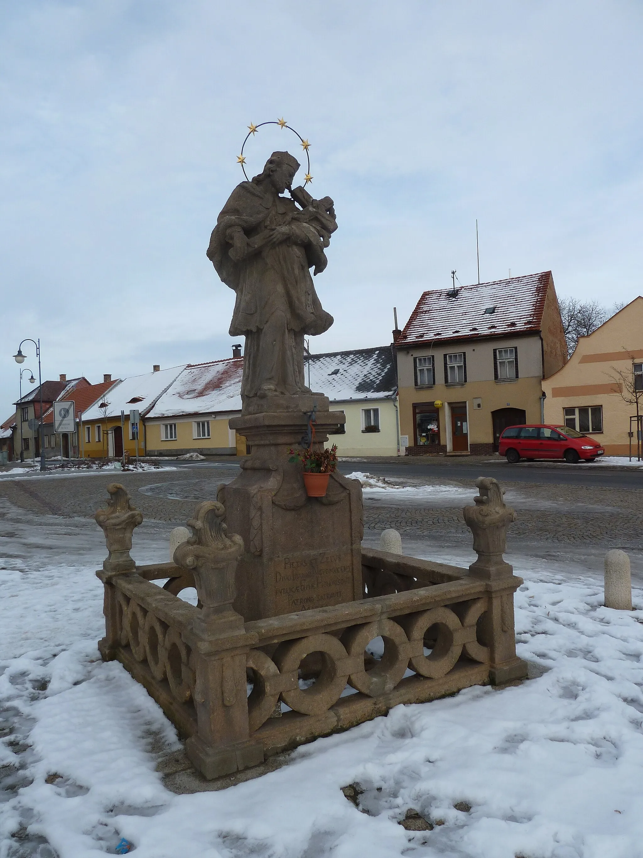 Photo showing: Monument of St. John of Nepomuk in Vlachovo Březí