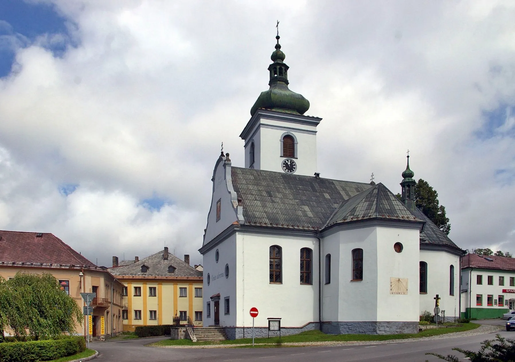 Photo showing: St Catherine church in Volary, Prachatice District, Czech Republic.