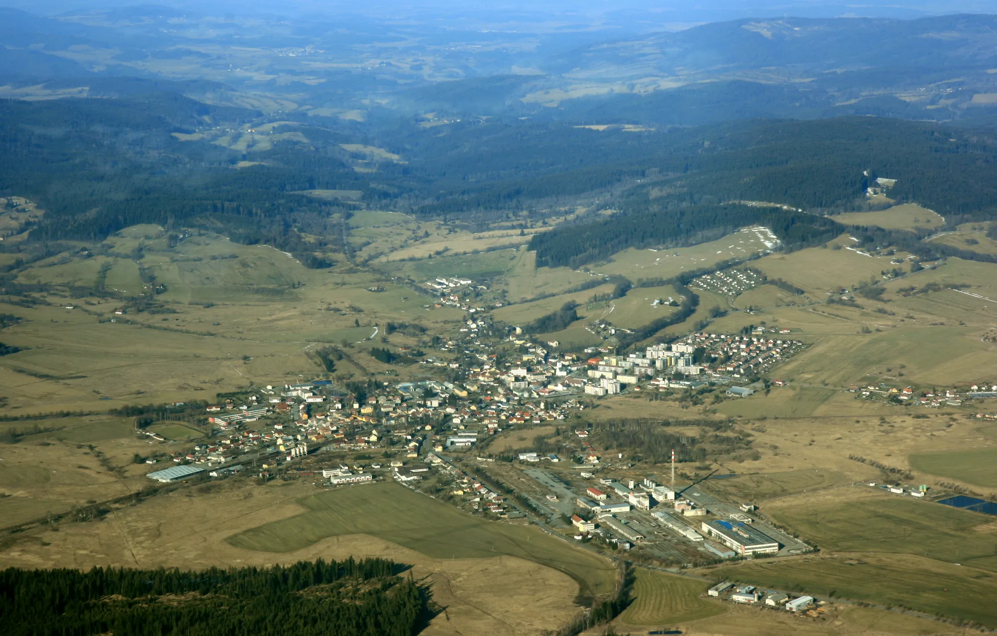 Photo showing: Město Volary od jihozápadu.
