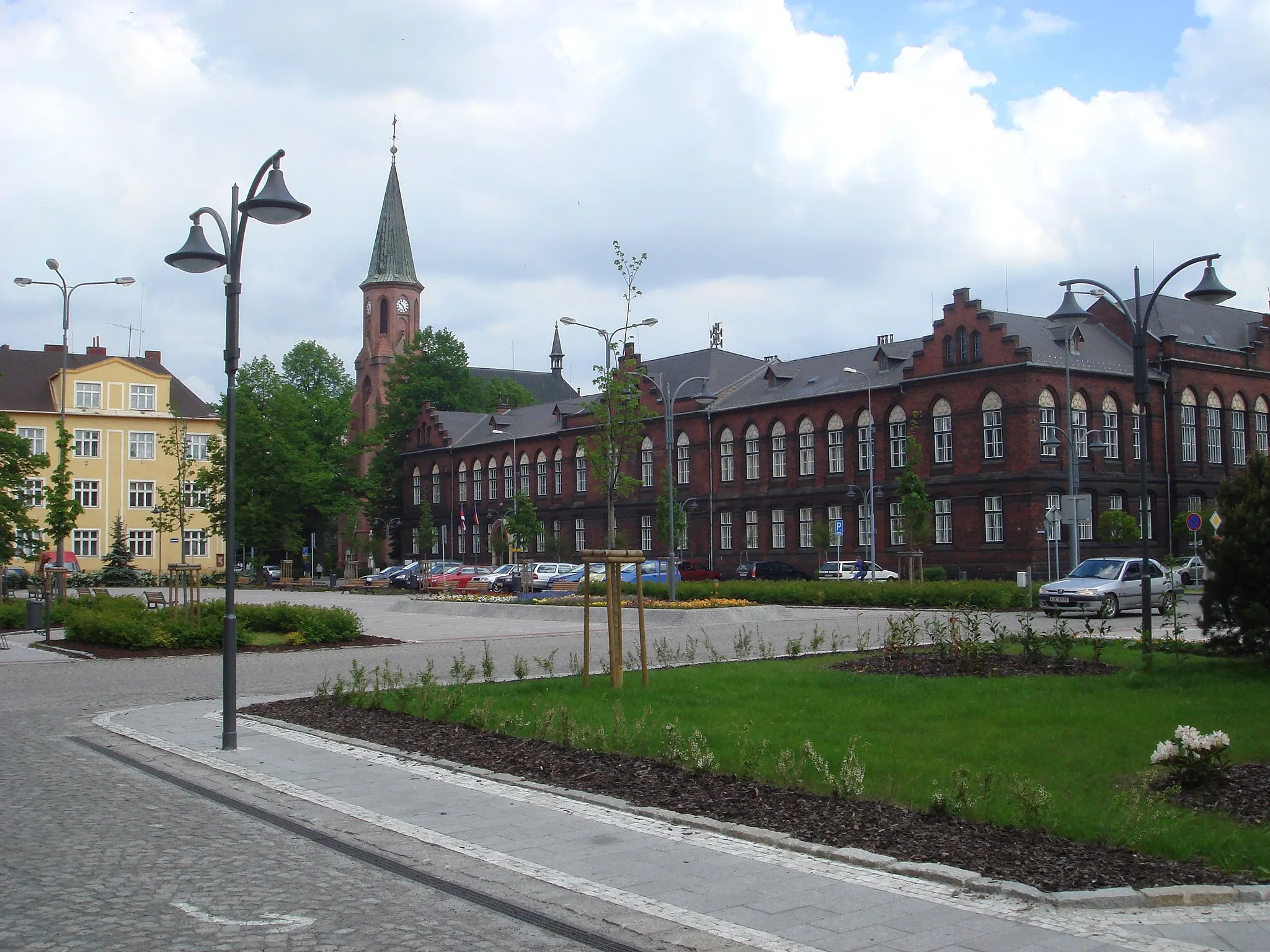 Photo showing: T. G. Masaryk Square in Bohumín (Moravian-Silesian Region, Czech Republic).