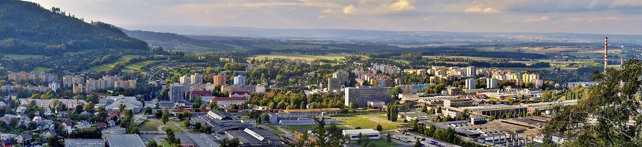 Photo showing: Výhled na Kopřivnici z Bezručovy vyhlídky.