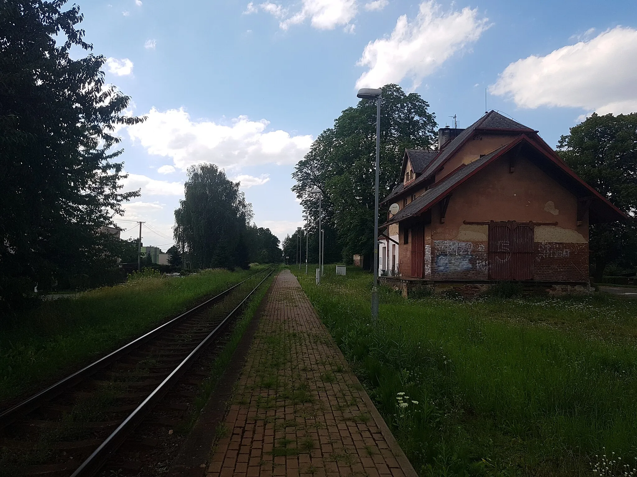 Photo showing: Train station in Kozmice, Czechia