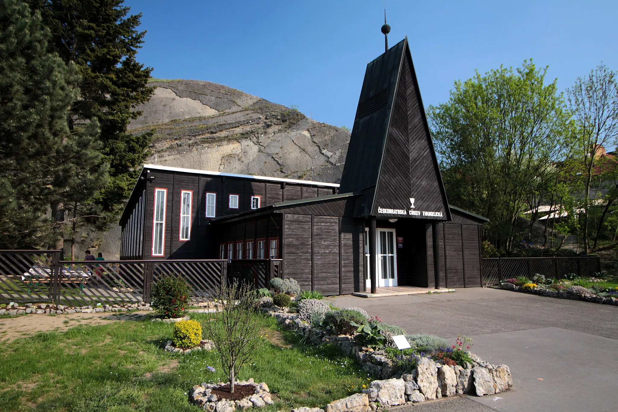 Photo showing: Evangelický kostelík v Praze-Braníku