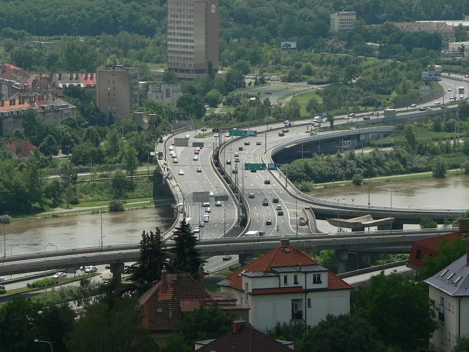 Photo showing: Barrandov bridge, Prague, Czech Republic