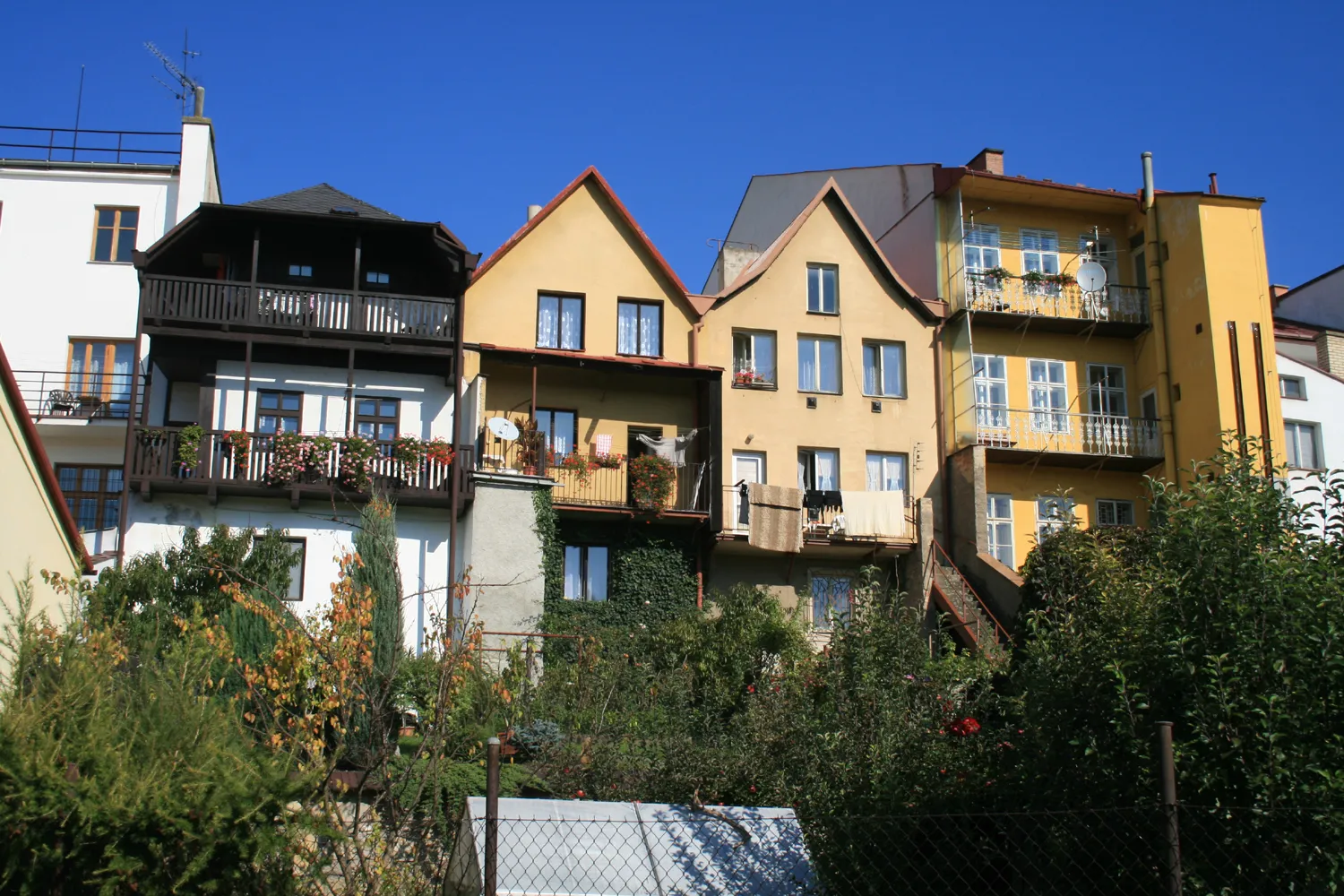 Photo showing: Old houses in Jaroměř centrum, Czech Republic