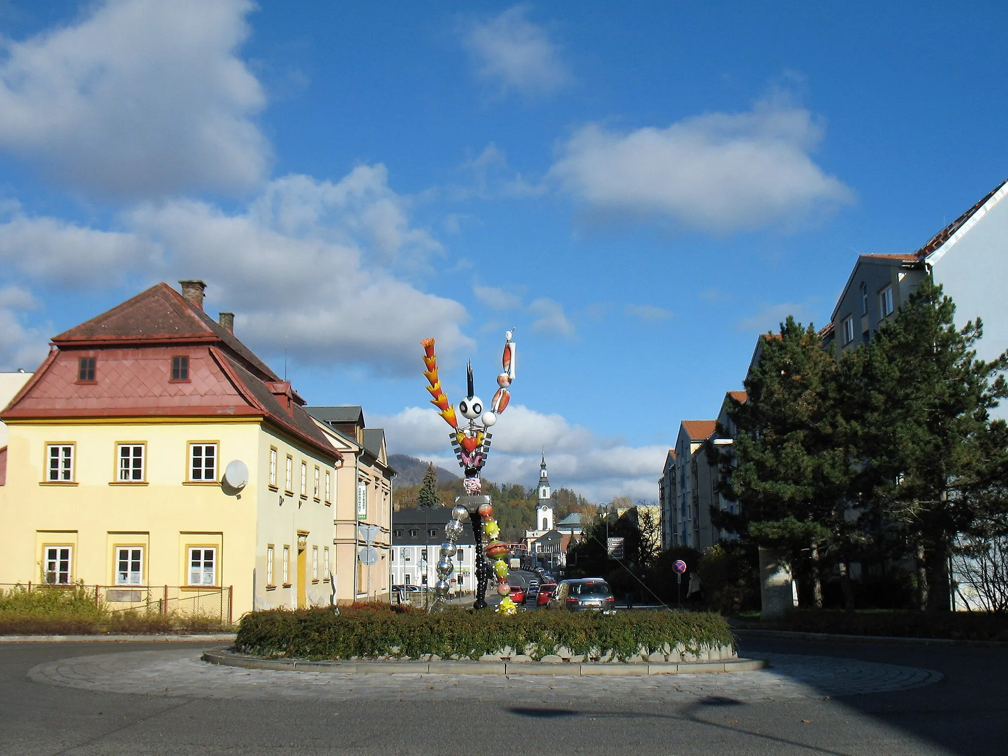 Photo showing: Street T. G. Masaryka in Nový Bor, Česká Lípa District