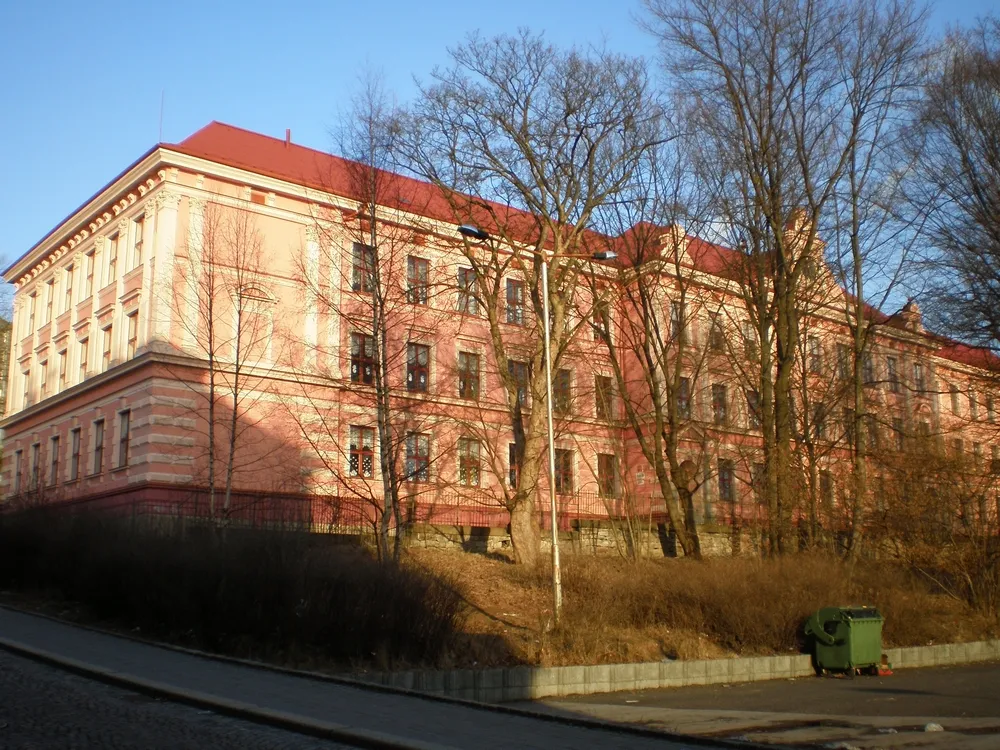 Photo showing: Aš, Czech republic, 1st school in Kamenná street