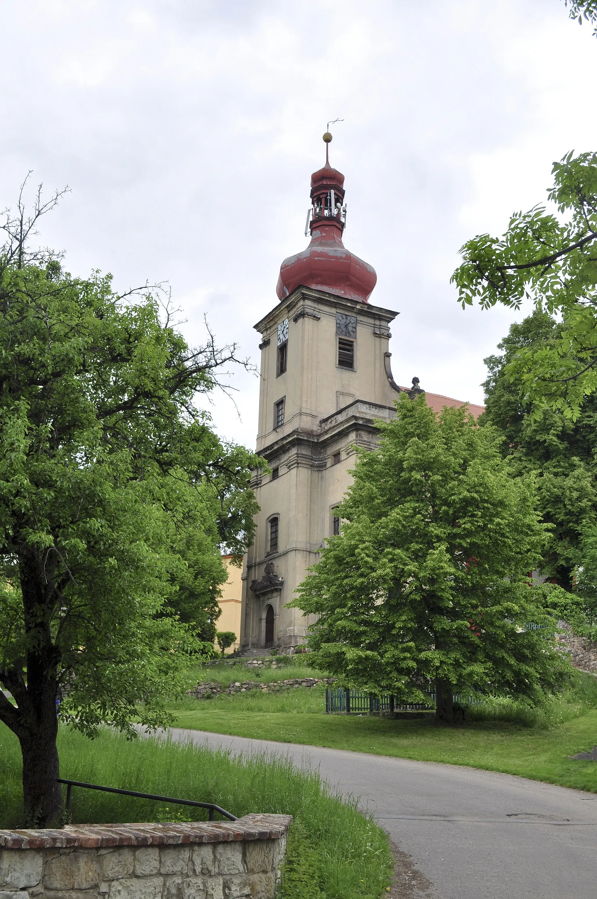 Photo showing: Horní Jiřetín, church