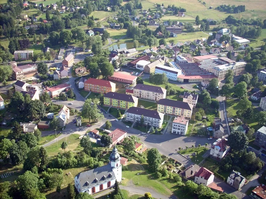Photo showing: Hranice (Cheb District), aerial view