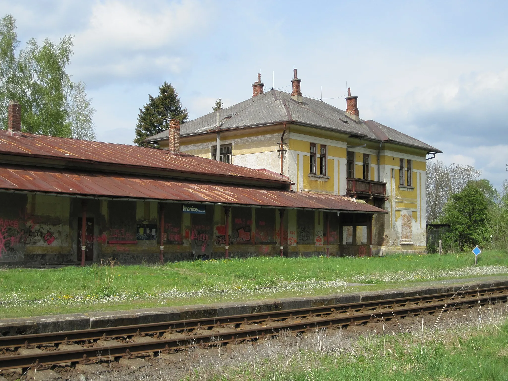 Photo showing: Train Station in Hranice u Aše