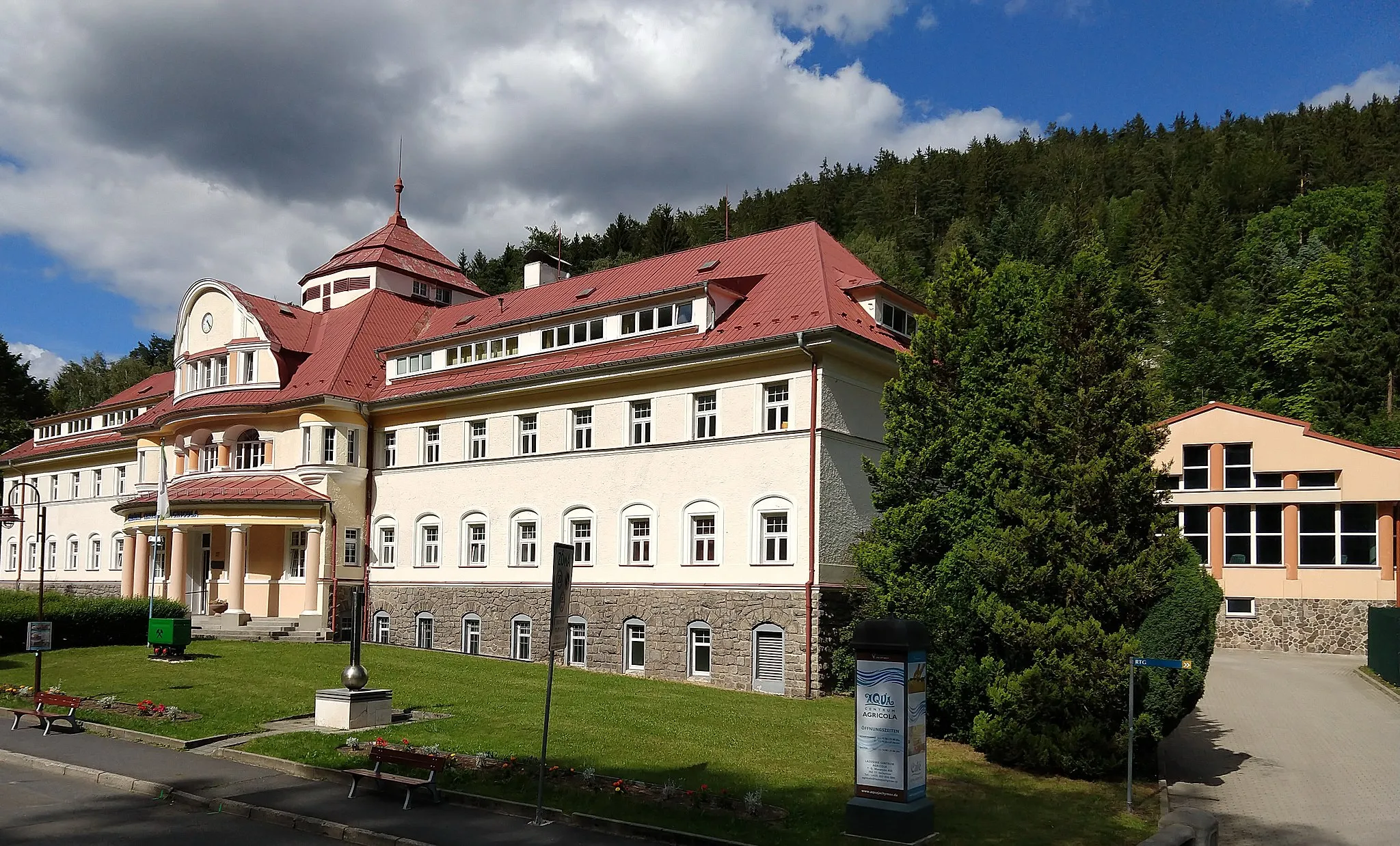 Photo showing: Aquacentrum Agricola, Jáchymov.