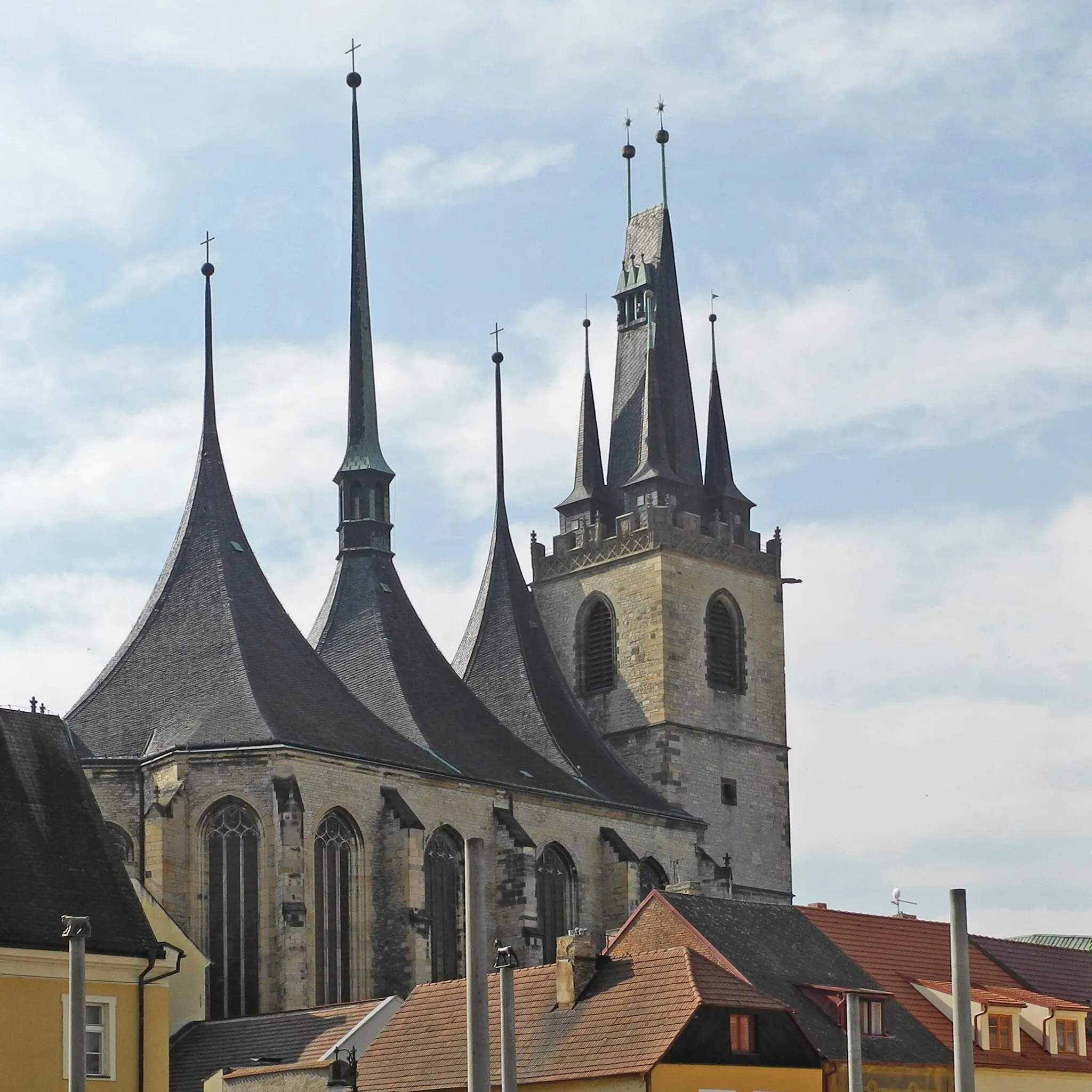Photo showing: Kirche St. Nikolaus in Laun (Louny), letztes Werk von Benedikt Ried