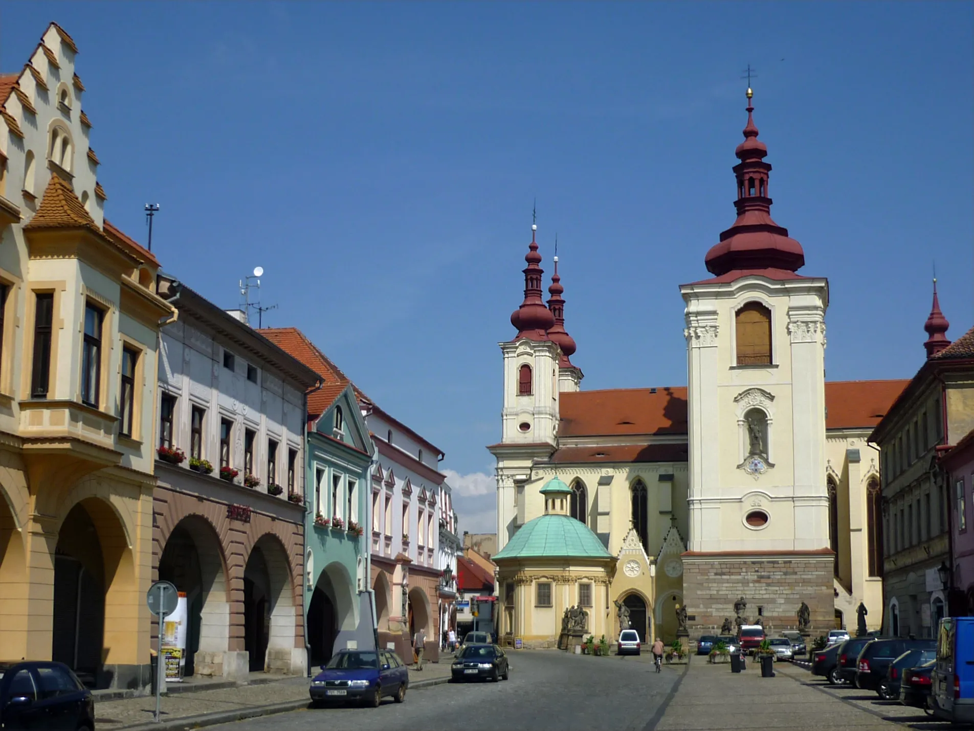 Photo showing: Dekanatskirche am Ackermannplatz in Saaz (Žatec)