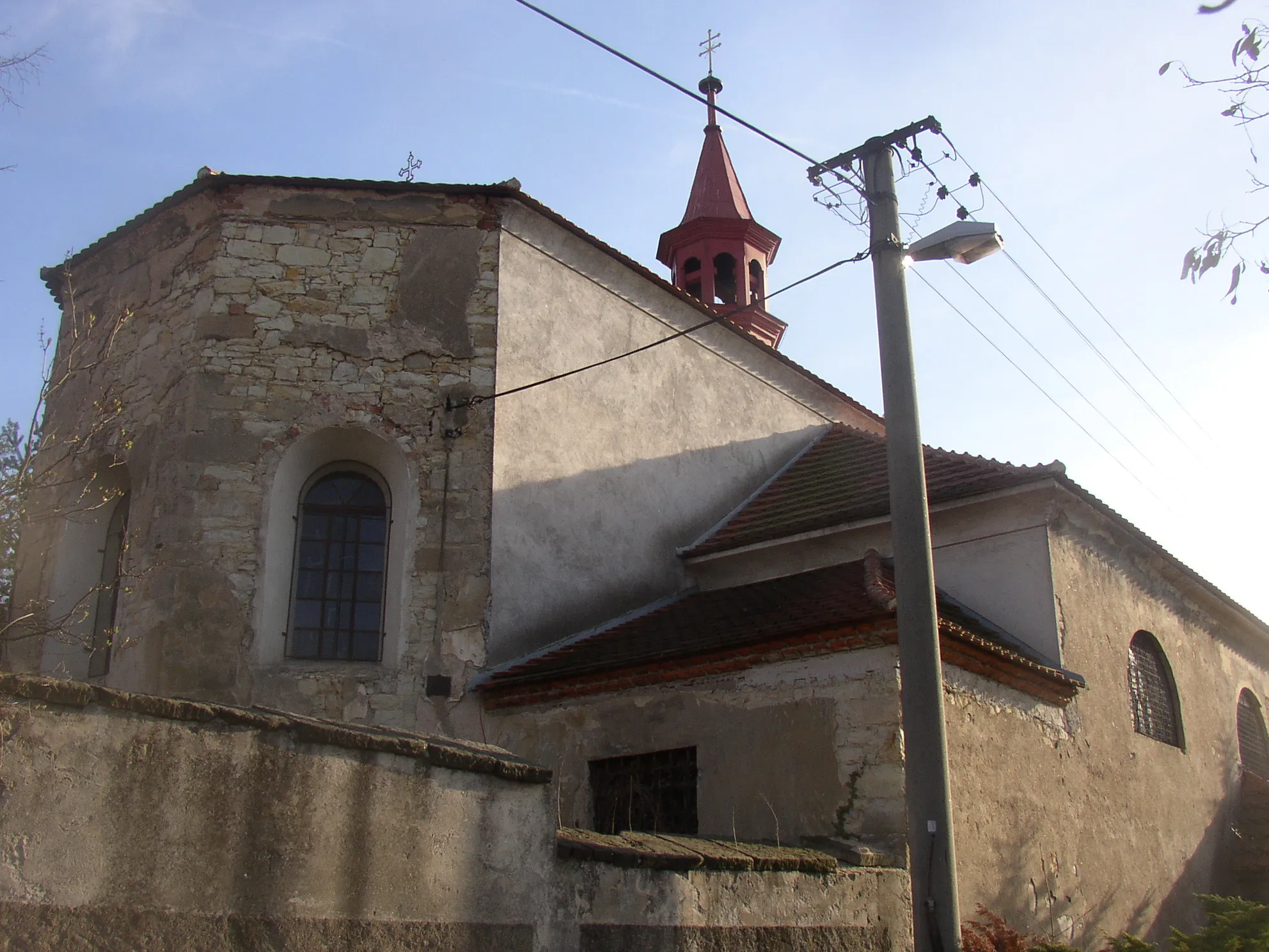 Photo showing: Church of St Stephen in Pchery, Kladno District, Czech Republic.