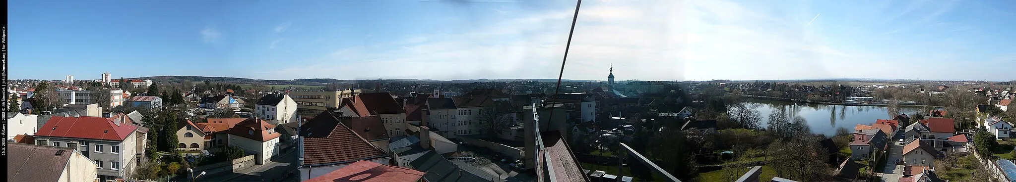 Photo showing: Panoramic view of Říčany town, Prague-East District, Czech Republic