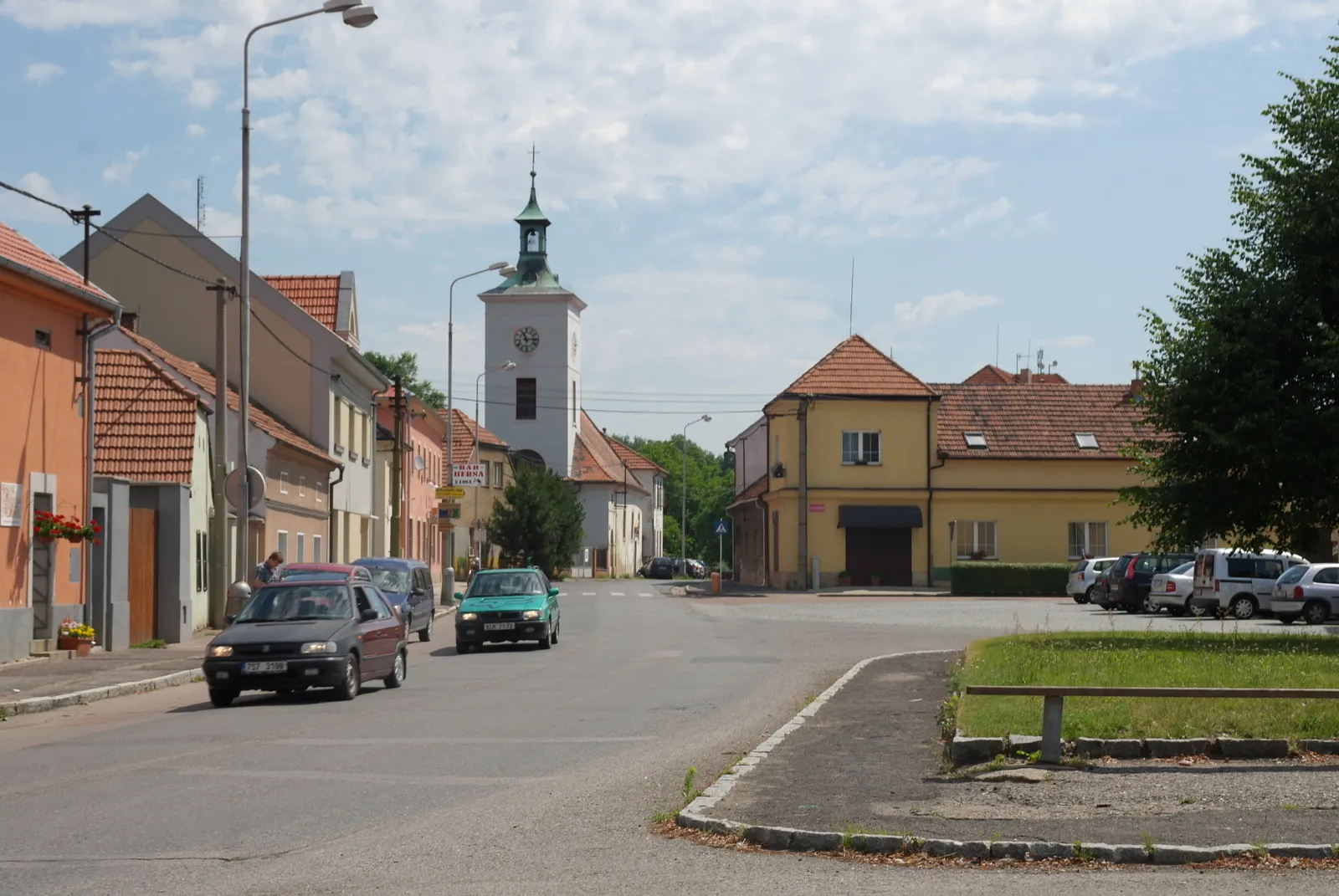 Photo showing: A. Dvořák square, Veltrusy.