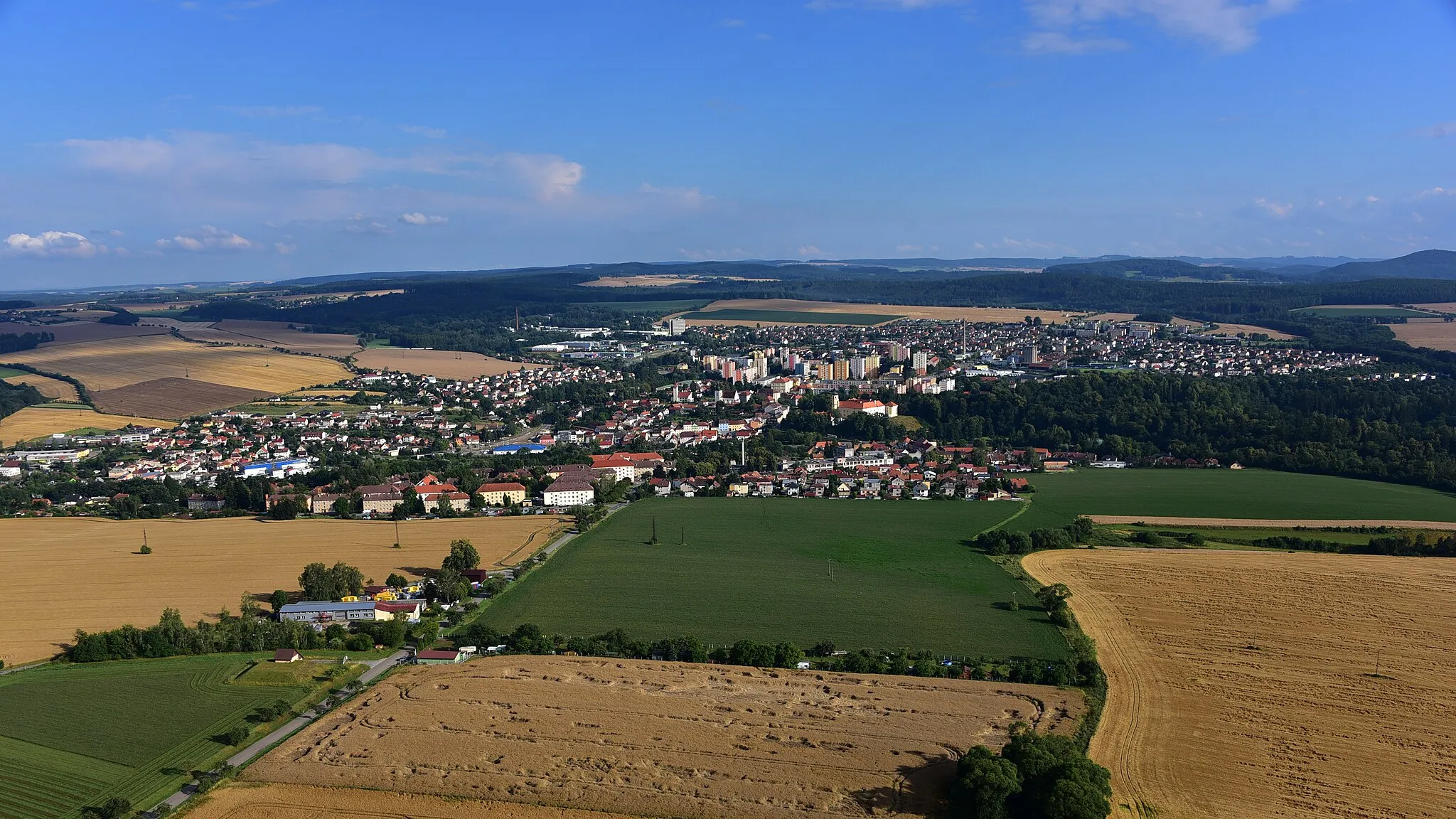 Photo showing: CZ - Vlašim, Luftaufnahme (2018)