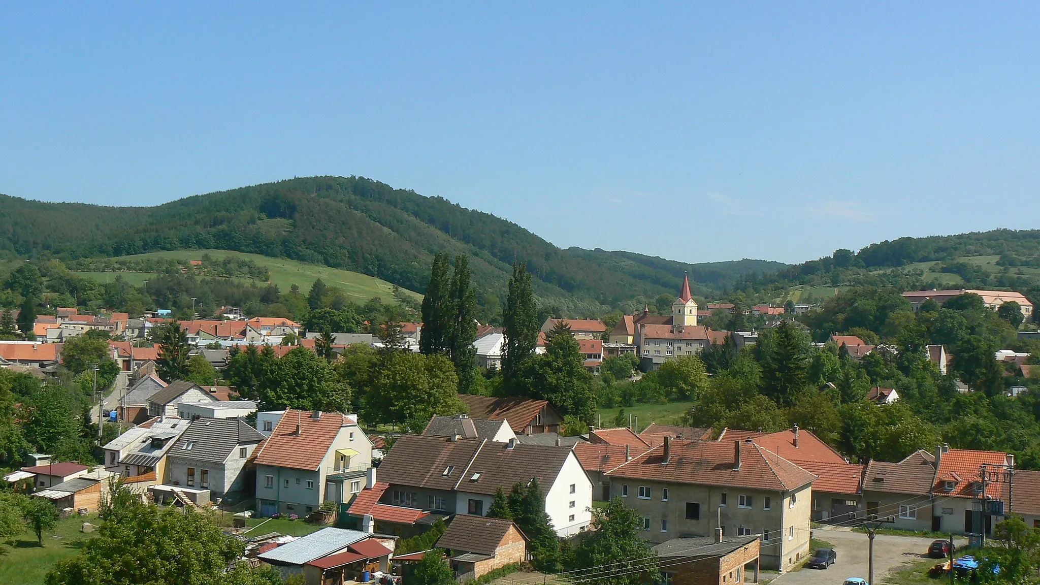 Photo showing: Pohled na městečko Koryčany.