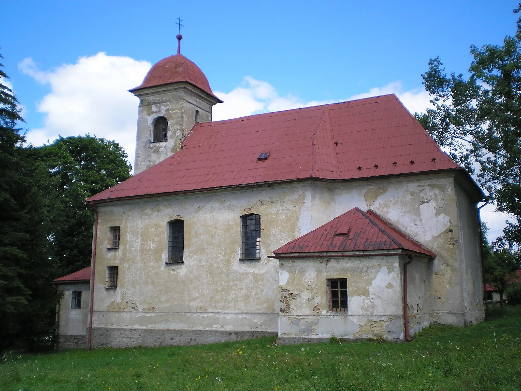 Photo showing: Nové Valteřice, kostel Nanebevzetí Panny Marie