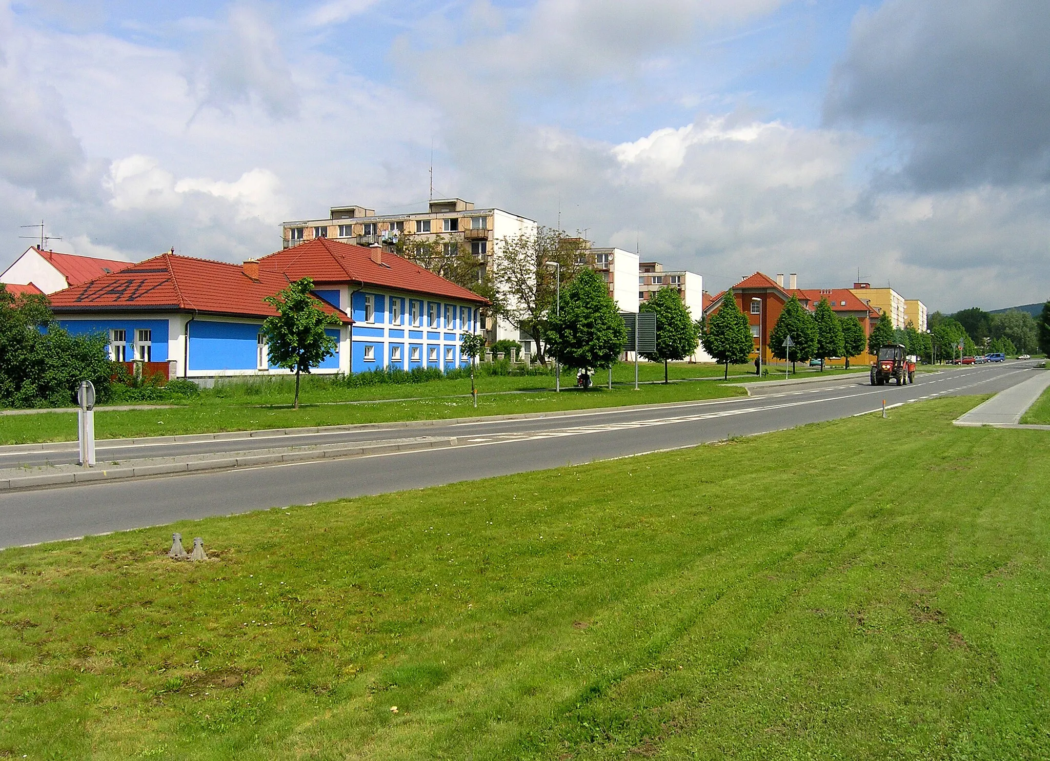 Photo showing: Dostihová street in Slušovice, Czech Republic