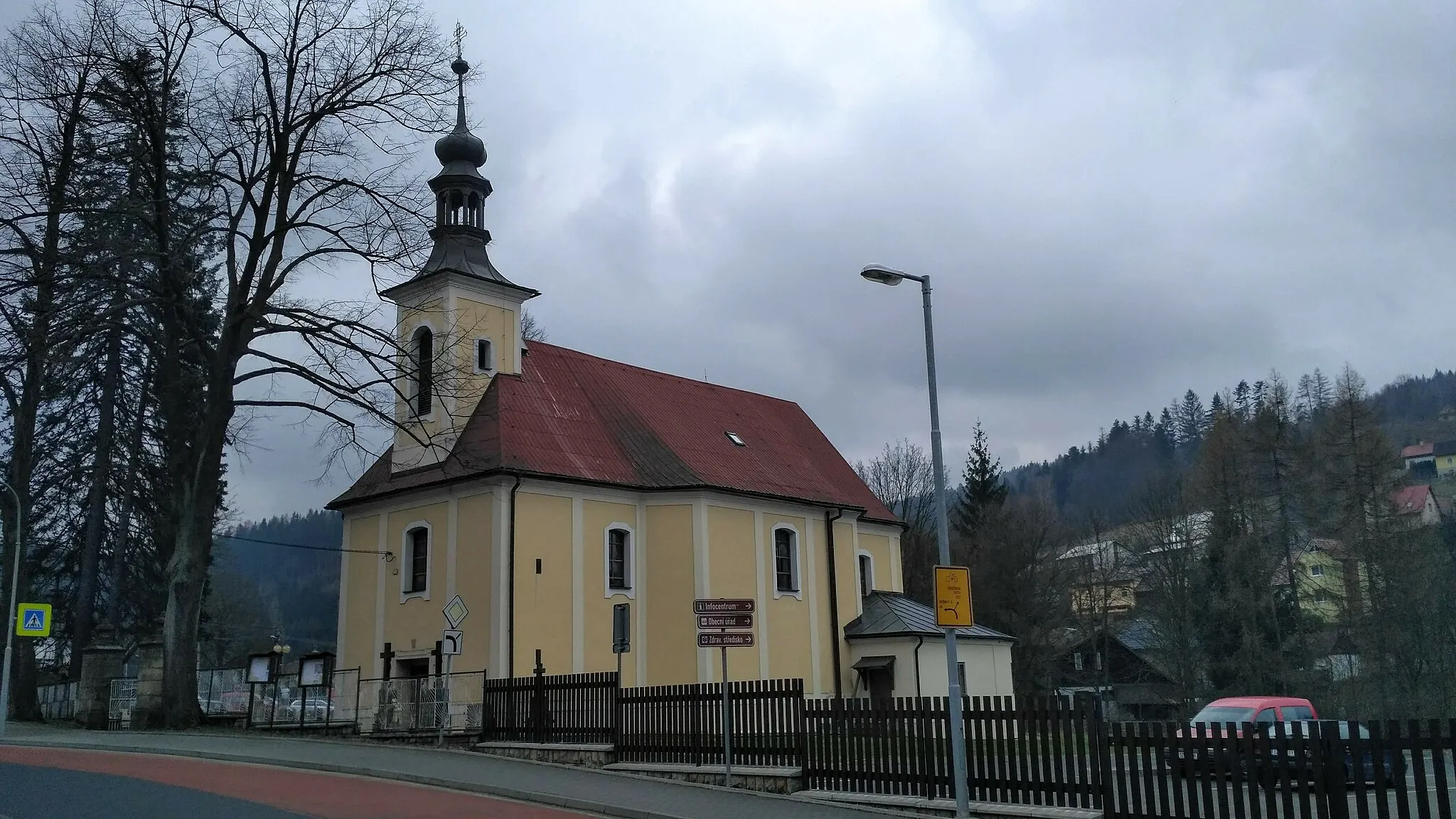 Photo showing: Church of the Assumption of the Virgin Mary in Valašská Bystřice