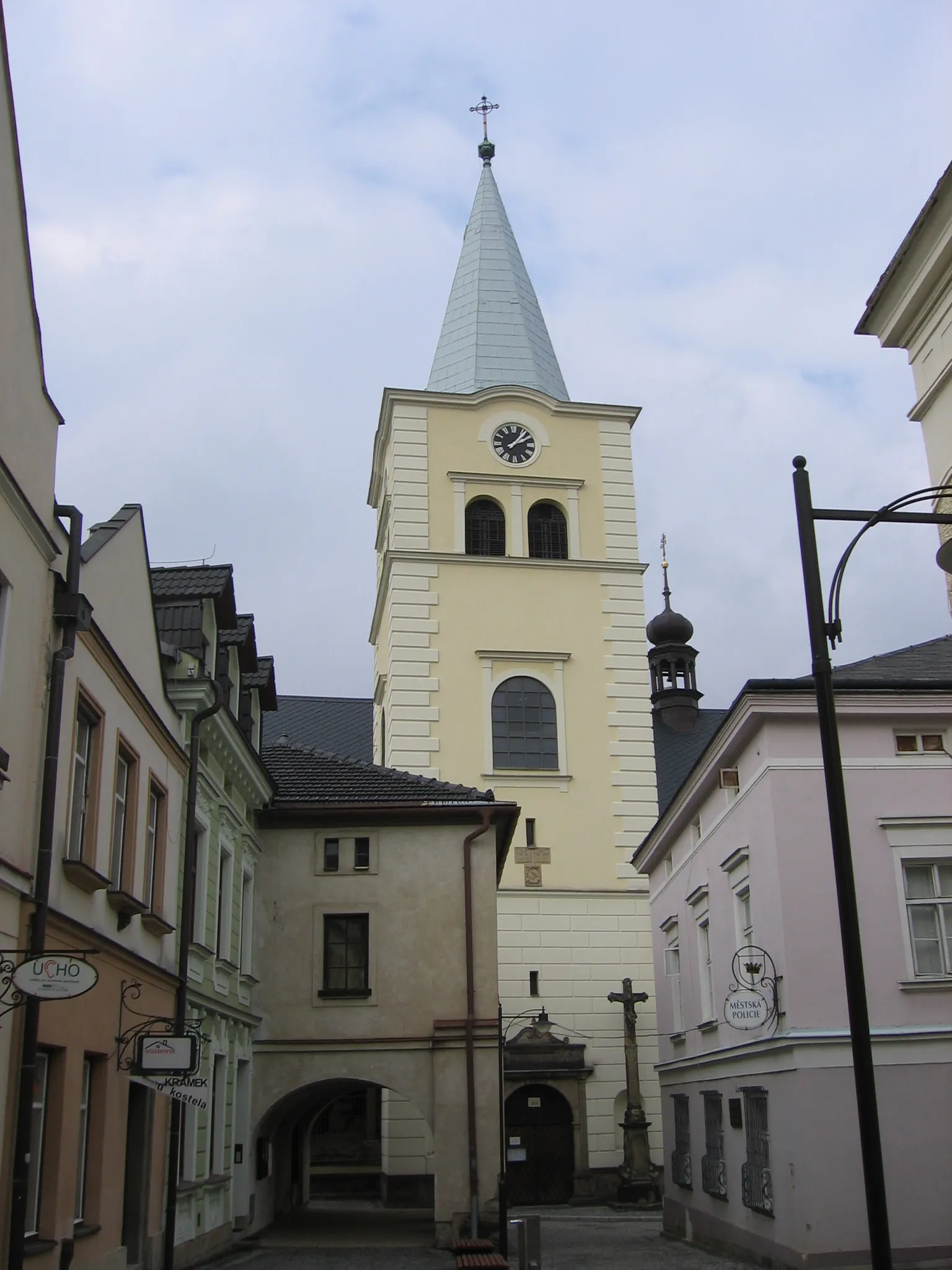 Photo showing: The Church of the Assumption of the Virgin Mary in Valašské Meziříčí, Zlín Region, Czech Republic