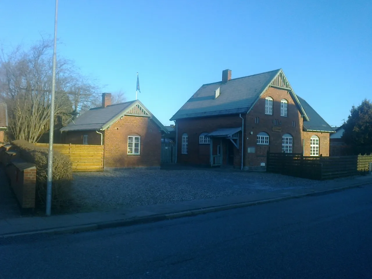 Photo showing: Harlev station på den nedlagte Hammelbane