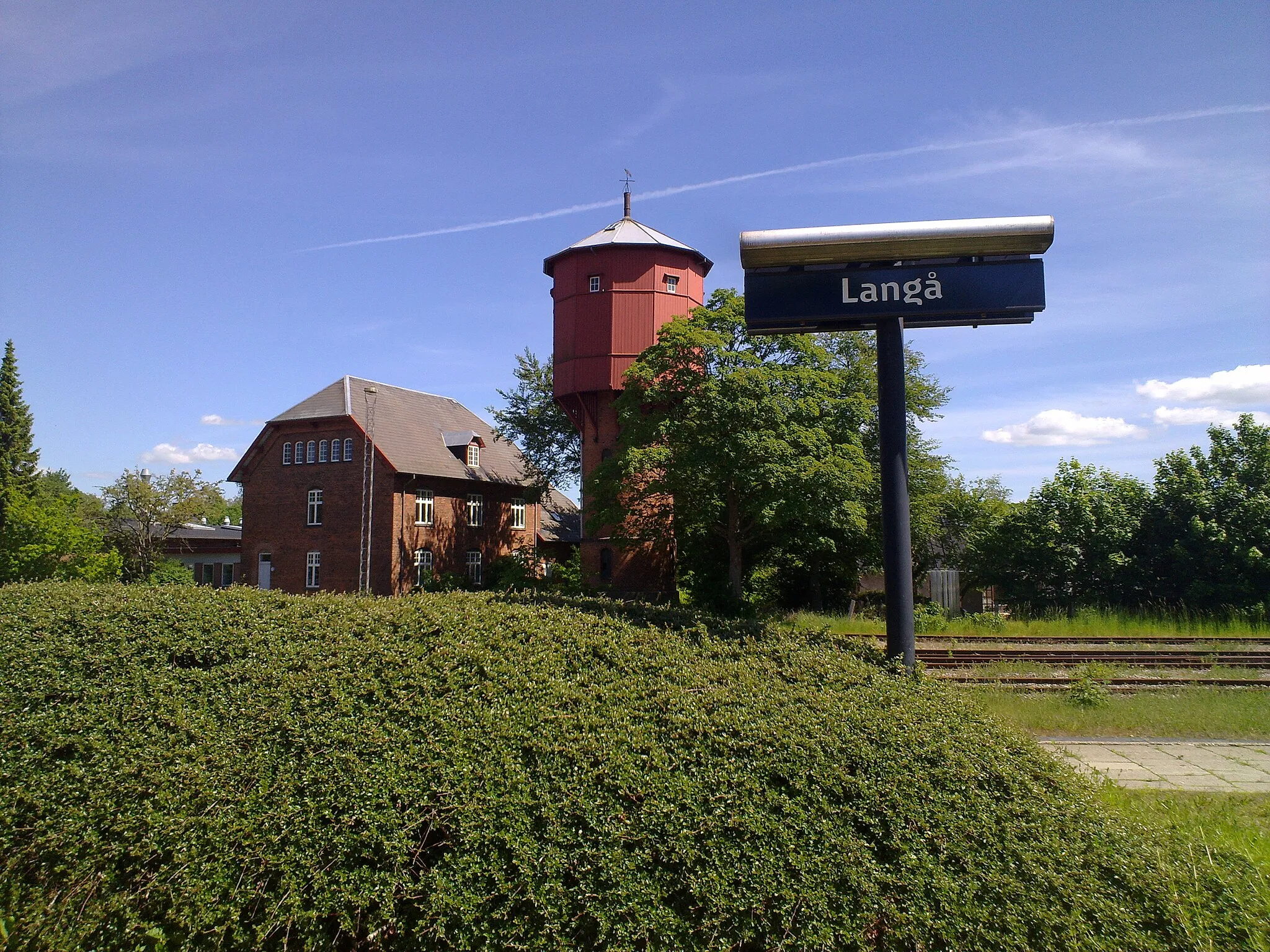 Photo showing: Vandtårnet ved Langå station