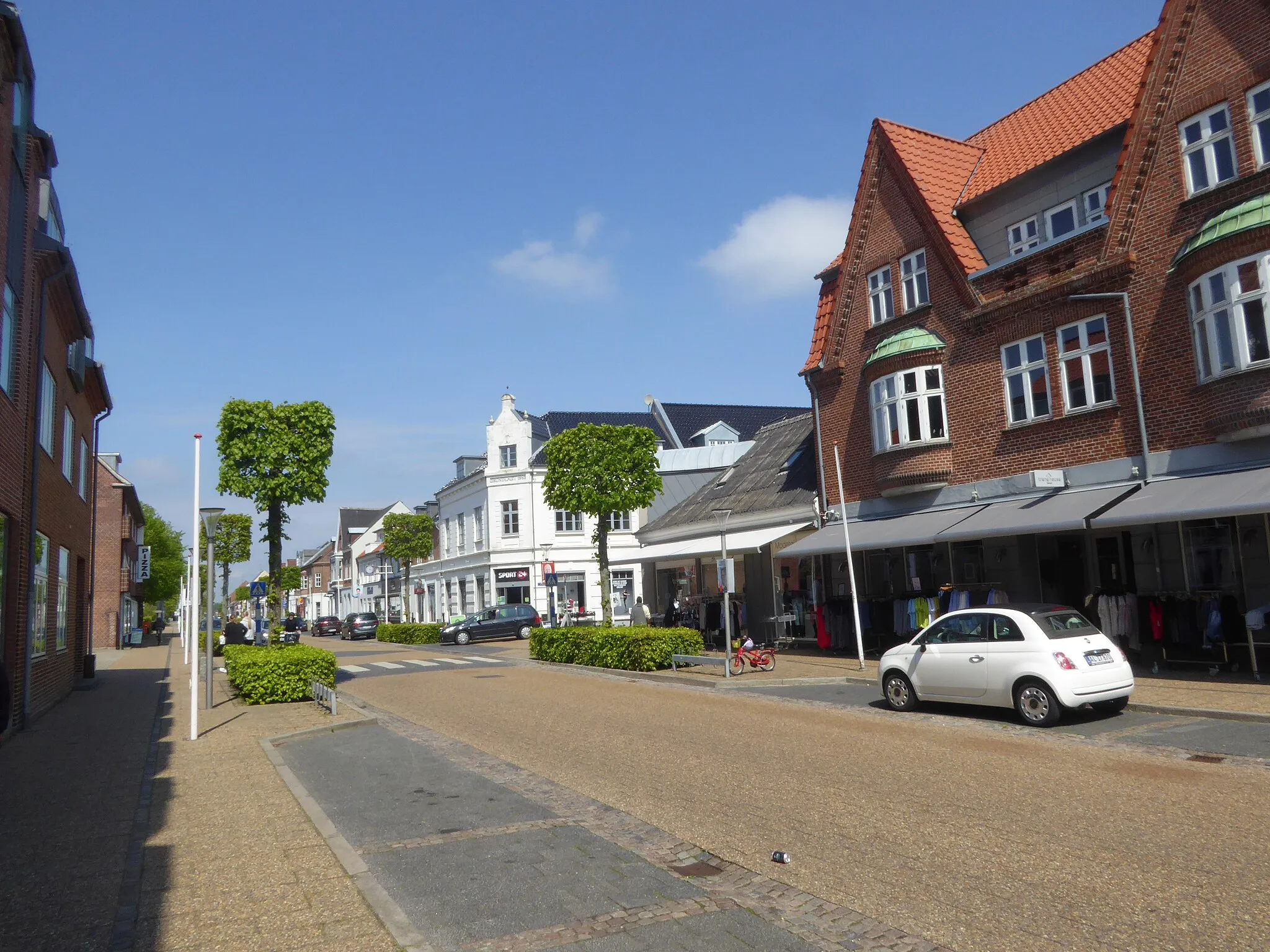 Photo showing: The street Bredgade in Skjern in Denmark.