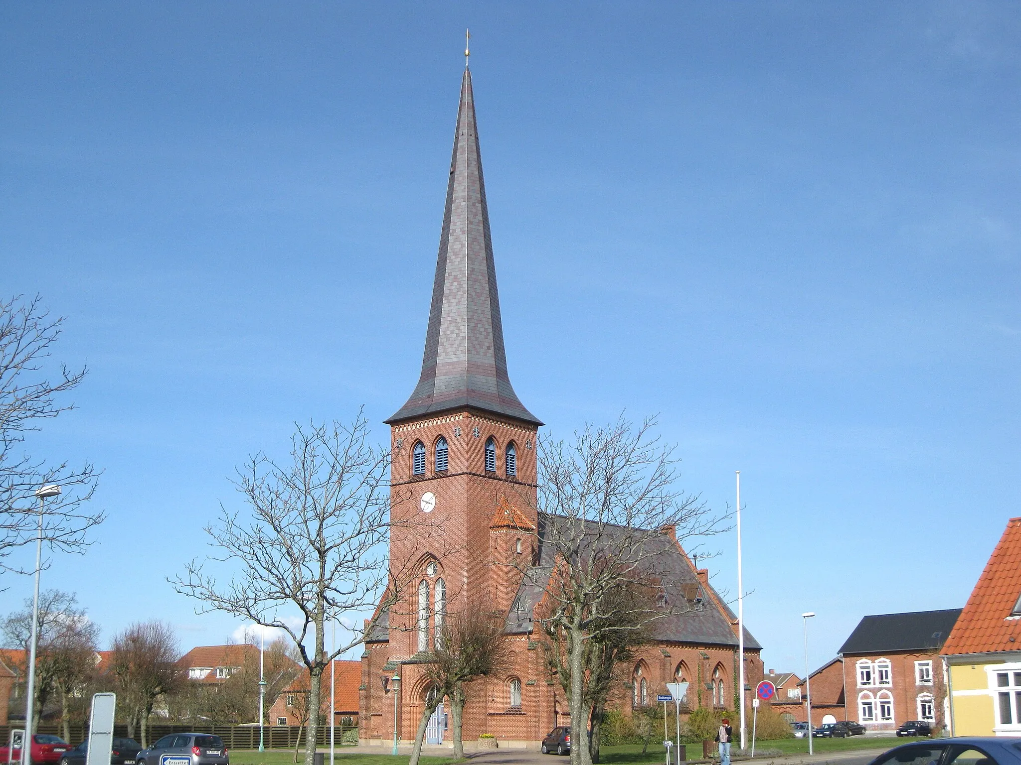 Photo showing: The church "Løgstør Kirke" in the small town "Løgstør". The town is located in North Jutland, Denmark.