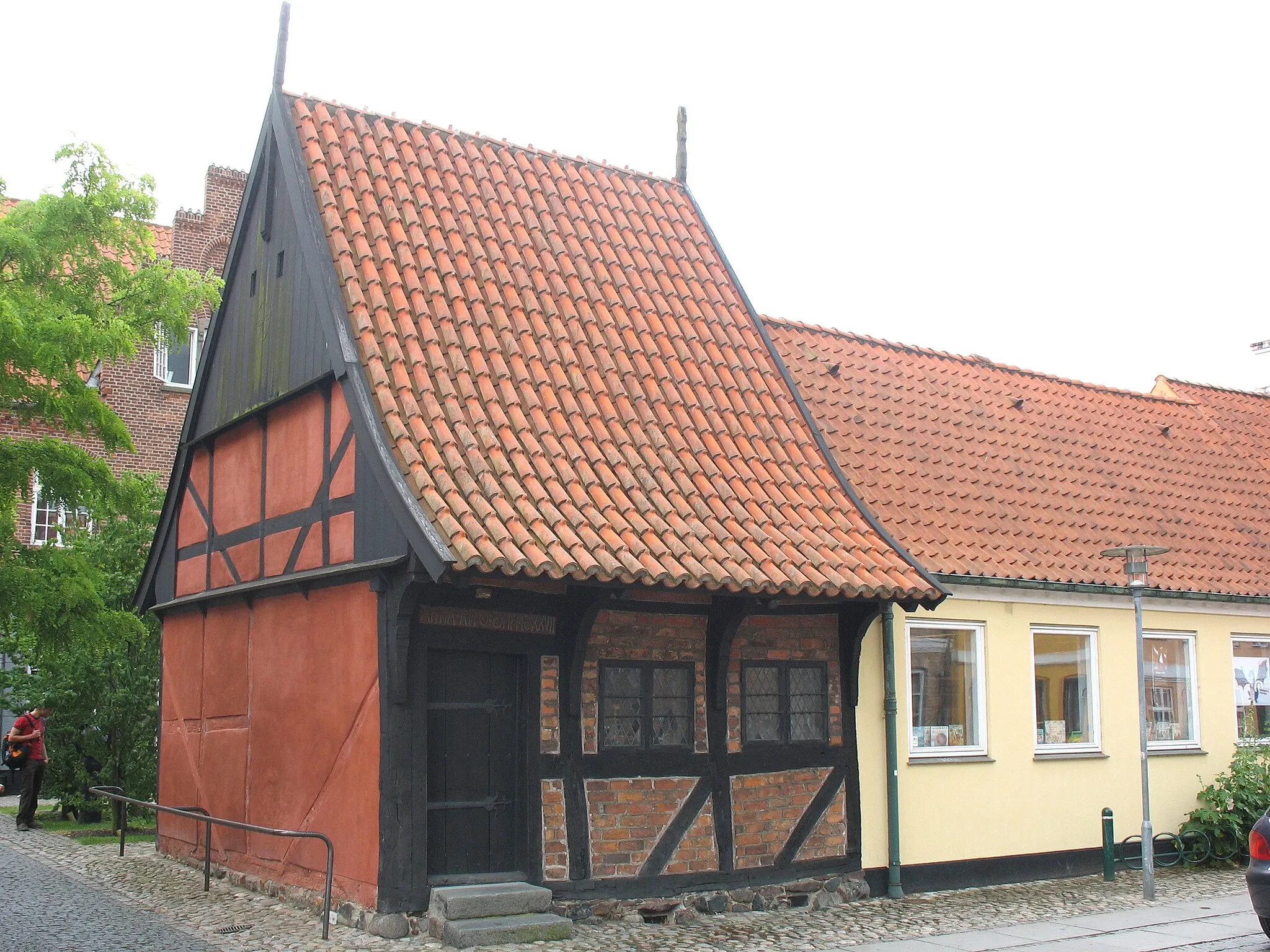 Photo showing: Oldest dated Danish half-timbered house in the town "Køge". The town is located in Middle Zealand in east Denmark.