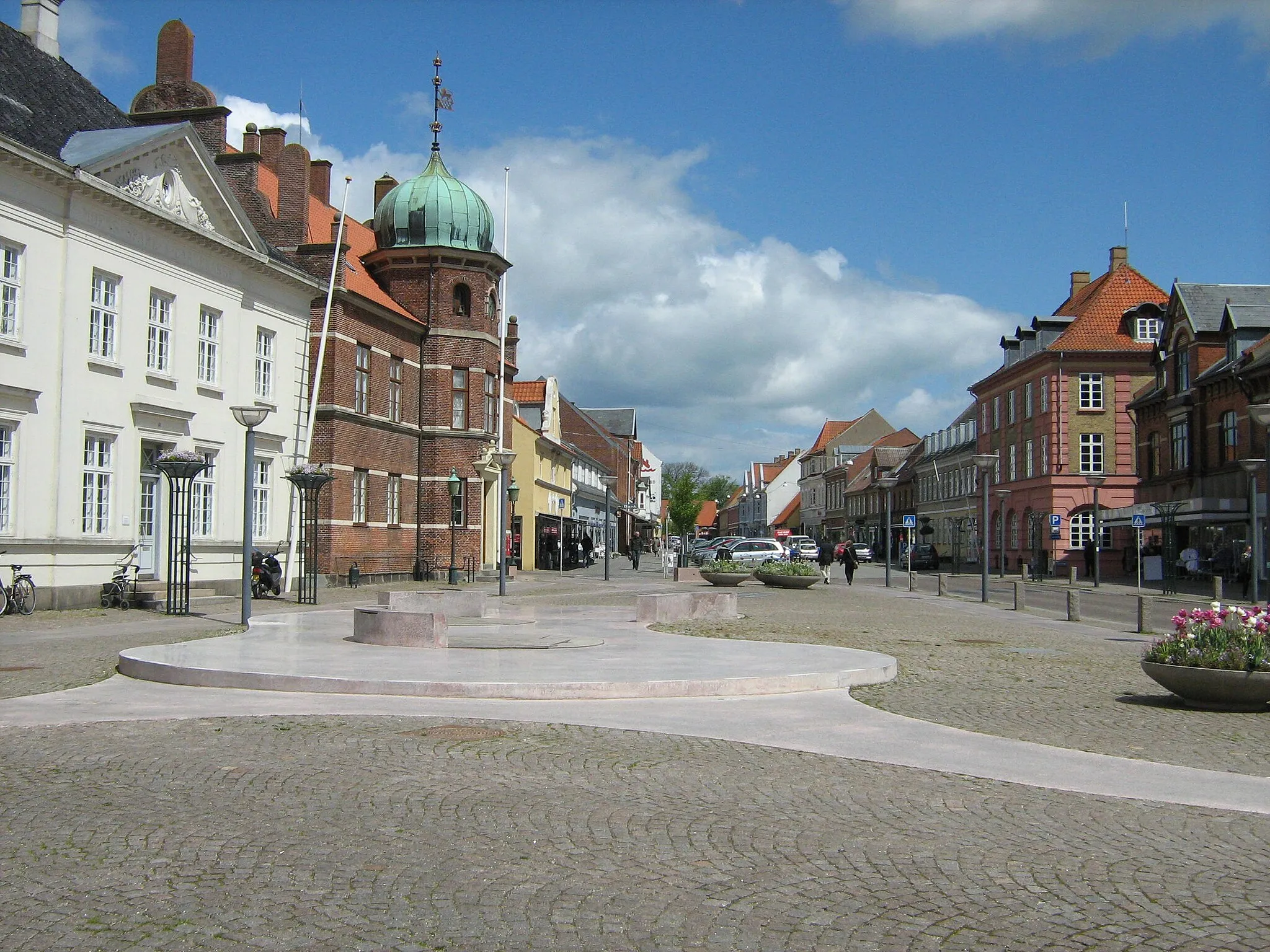 Photo showing: Storegade, the main street in Stege, Denmark