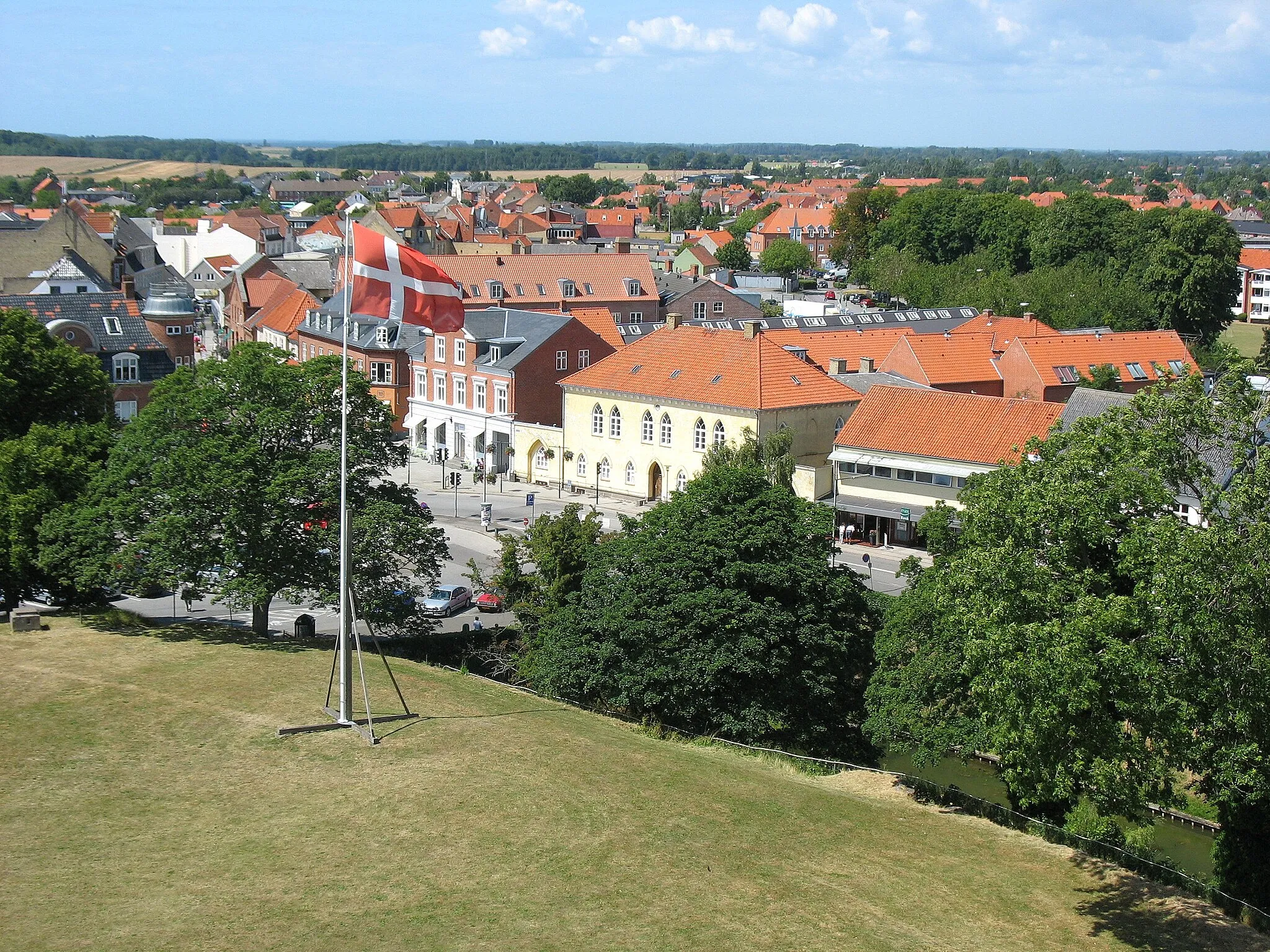 Photo showing: A view over the town "Vordingborg" located in South Zealand, east Denmark.