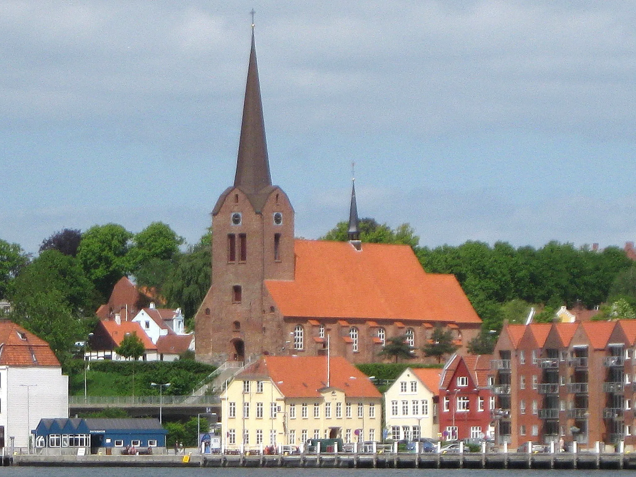 Photo showing: The church "Skt. Marie Kirke" in the town "Sønderborg". The town is located partly on the island of Als, partly in Southern Jutland, Denmark.
