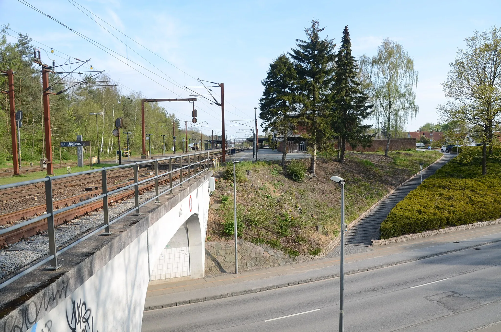 Photo showing: Vojens Station set fra syd