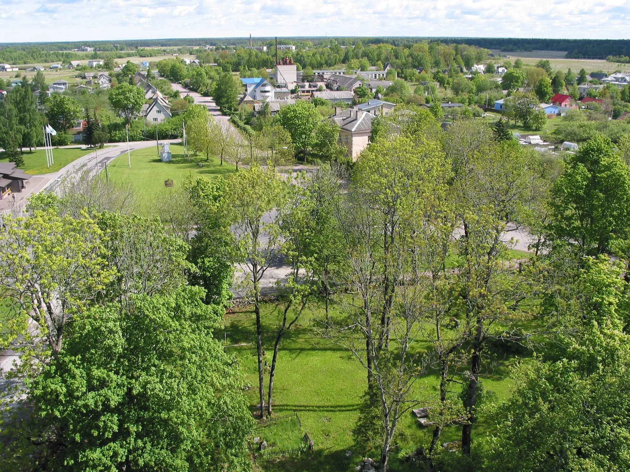 Photo showing: Vaade Märjamaa kiriku tornist.